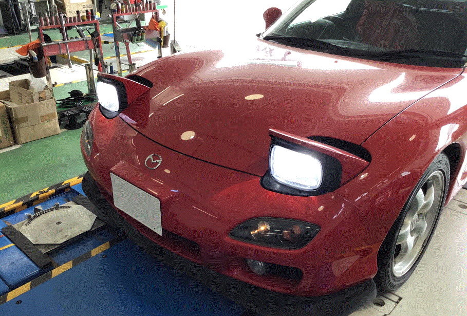 Rx 7 ヘッドライトled化 スタッフ日記 タイヤ館 豊橋向山 タイヤからはじまる トータルカーメンテナンス タイヤ館グループ