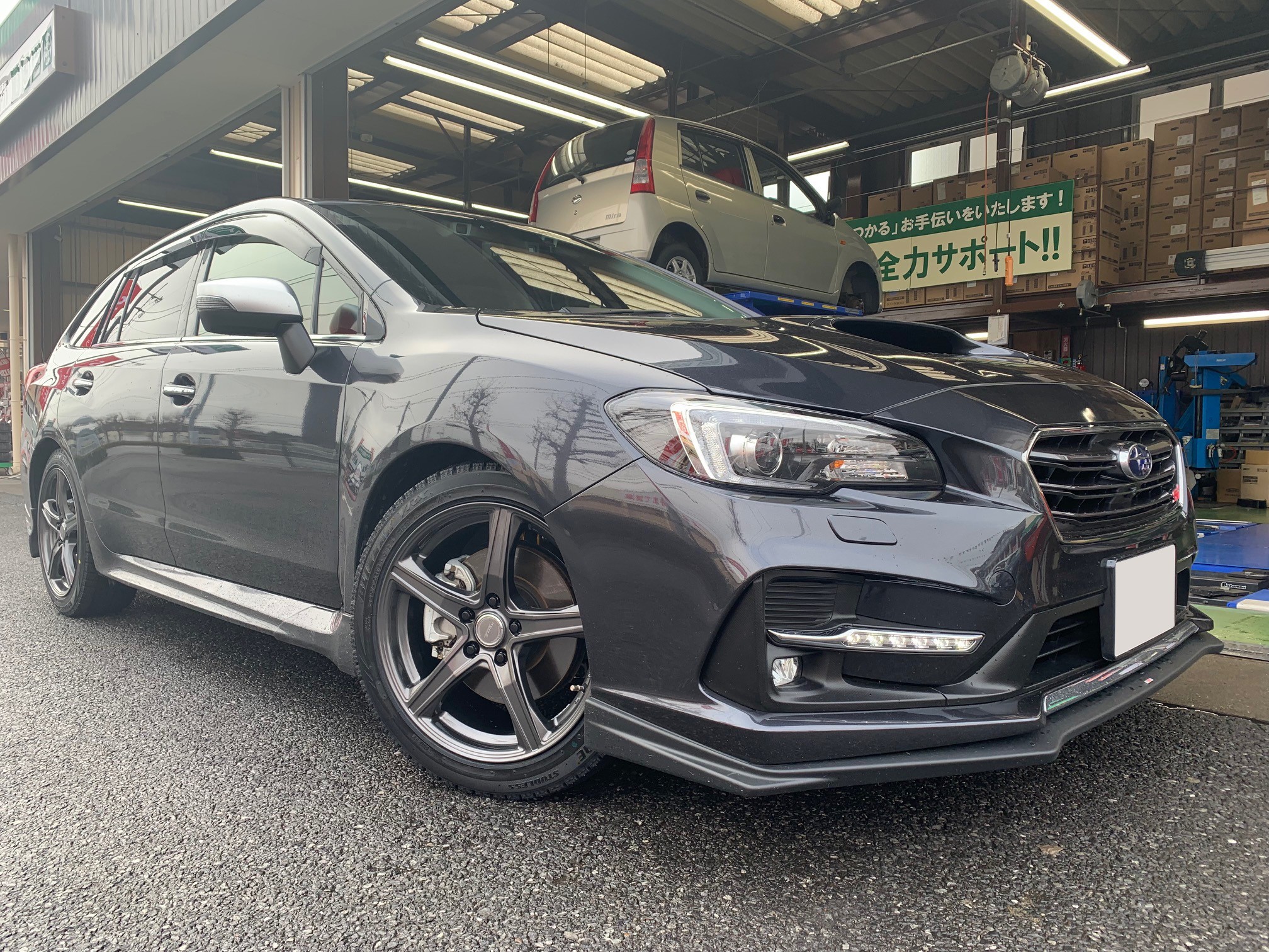 スバル レヴォーグ Dba Vmg スタッドレスホイールセット スバル レヴォーグ サービス事例 タイヤ館 うしく上柏田 茨城県のタイヤ カー用品ショップ タイヤからはじまる トータルカーメンテナンス タイヤ館グループ
