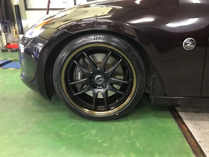 フェアレディZにタイヤ・ホイールと車高調を取付けしました