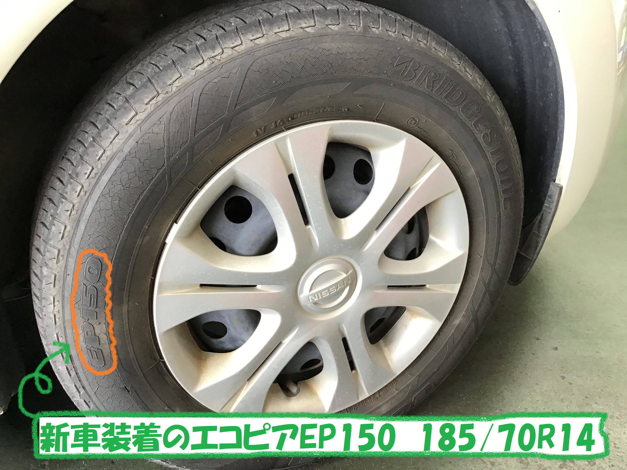 日産 Note タイヤ交換作業です 日産 ノート タイヤ タイヤ ホイール関連 タイヤ ホイール交換 総和店こだわり作業 タイヤ館 総和 茨城県のタイヤ カー用品ショップ タイヤからはじまる トータルカーメンテナンス タイヤ館グループ