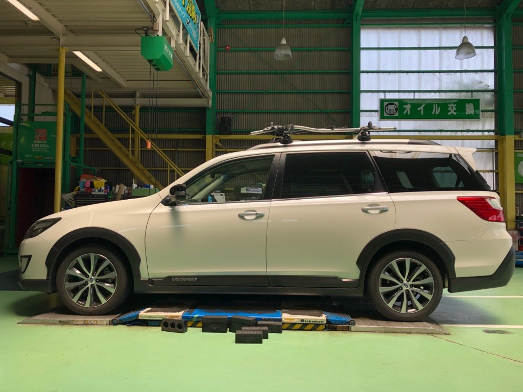 エクシーガ クロスオーバー7 ダウンサス取付 スバル エクシーガクロスオーバー7 その他 パーツ取付 サスペンション取付 サービス事例 タイヤ館 たわらもと 奈良県のタイヤからはじまる トータルカーメンテナンス タイヤ館グループ