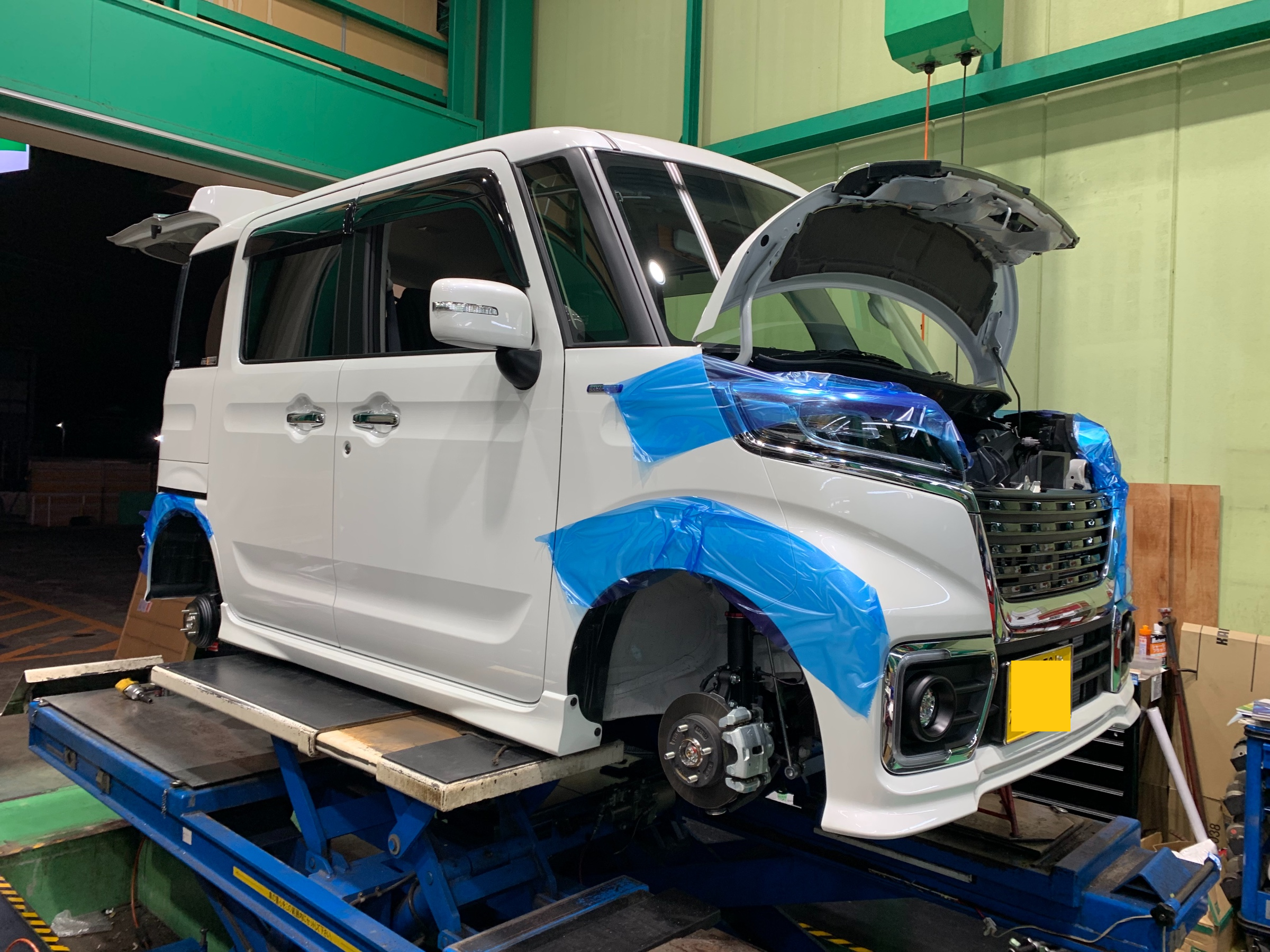 新型 スペーシアカスタム に車高調のお取り付け スタッフ日記 タイヤ館 大津 京都府 滋賀県のタイヤからはじまる トータルカーメンテナンス タイヤ館グループ