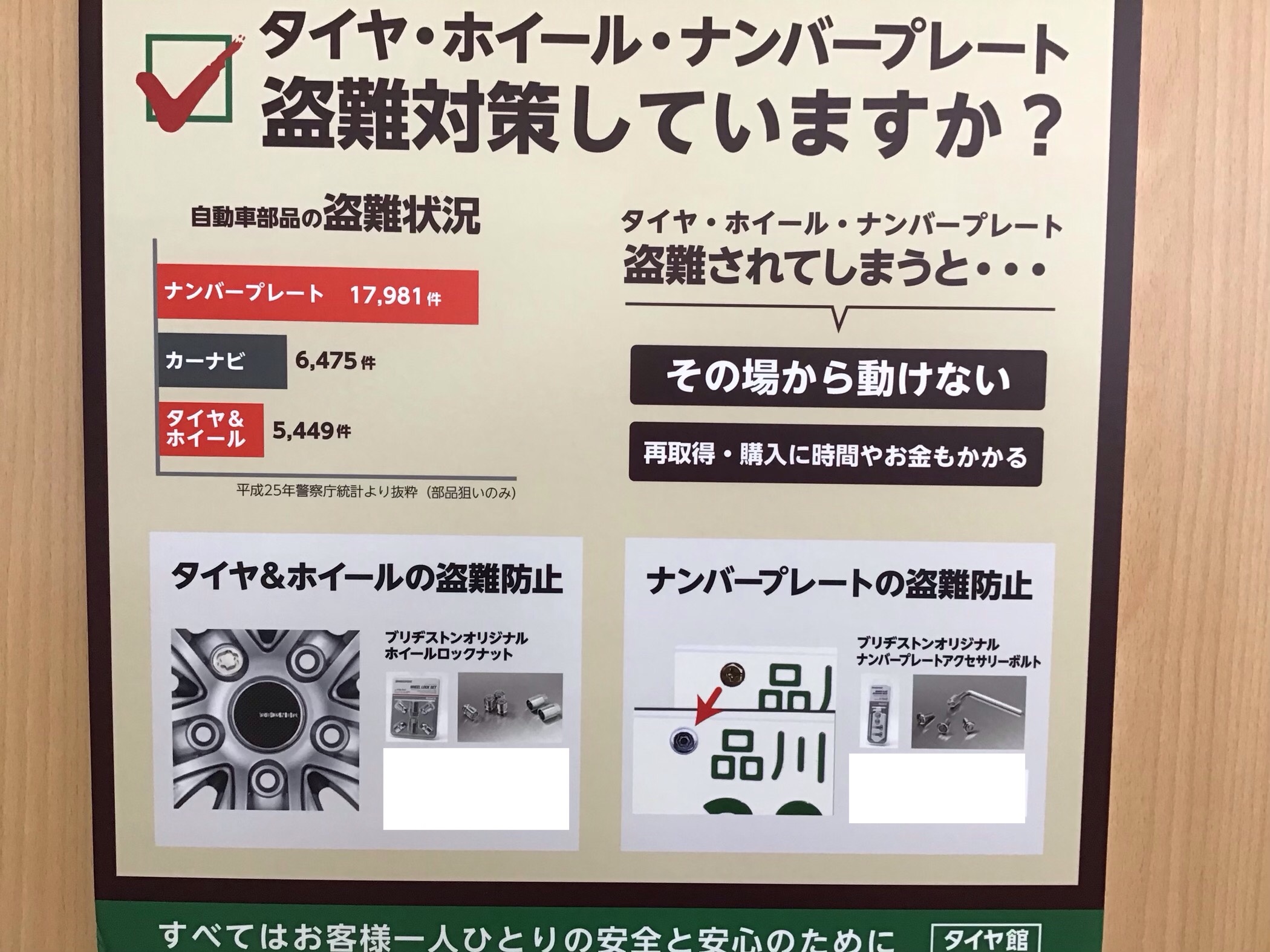盗難に気を付けてください 相模原日記 タイヤ館 相模原 神奈川県のタイヤ カー用品ショップ タイヤからはじまる トータルカーメンテナンス タイヤ館グループ
