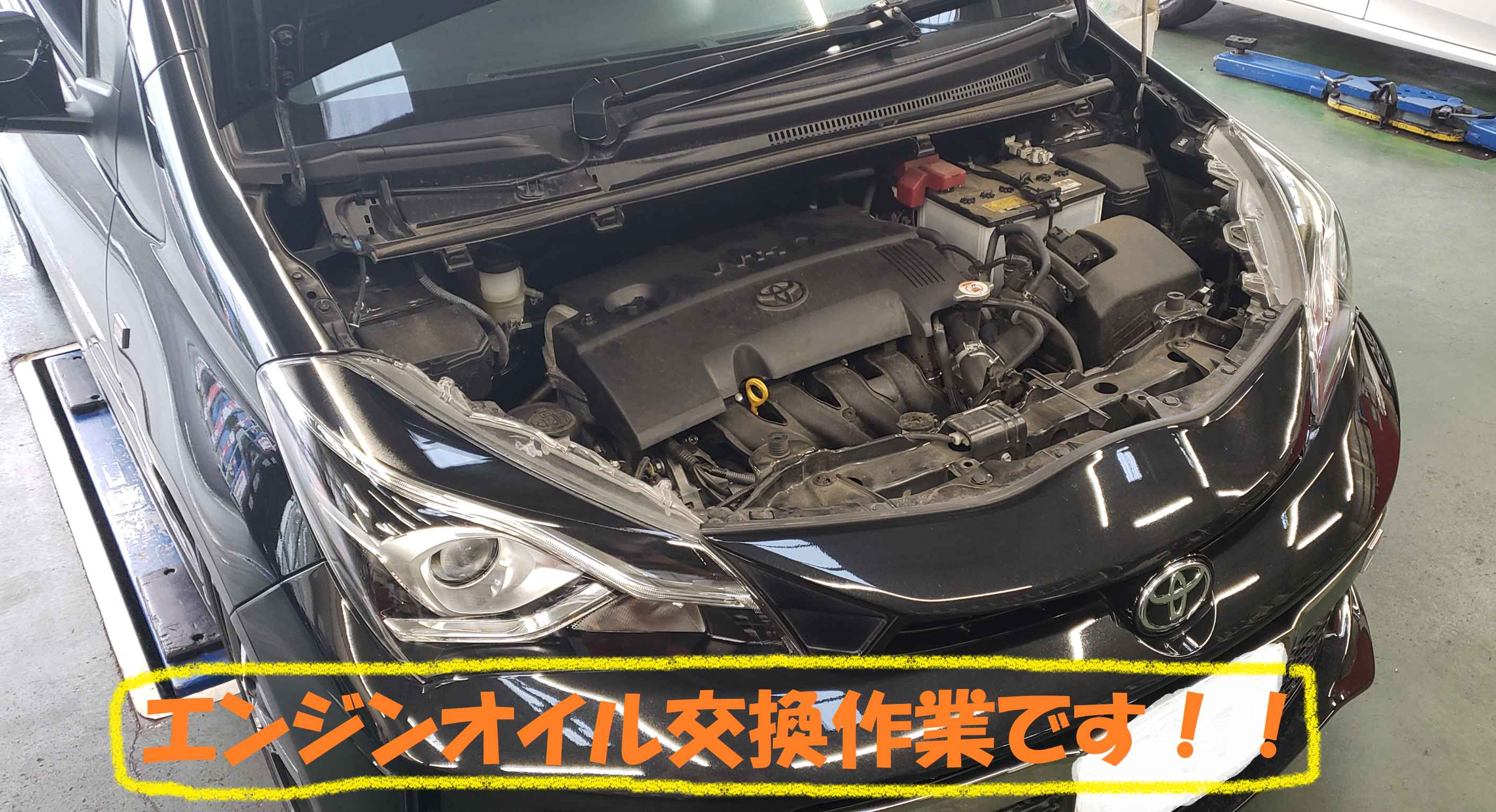 トヨタ ヴィッツgr オイル交換作業です トヨタ ヴィッツgrスポーツ メンテナンス商品 オイル関連 エンジンオイル交換 総和店こだわり作業 タイヤ館 総和 茨城県のタイヤ カー用品ショップ タイヤからはじまる トータルカーメンテナンス タイヤ館グループ