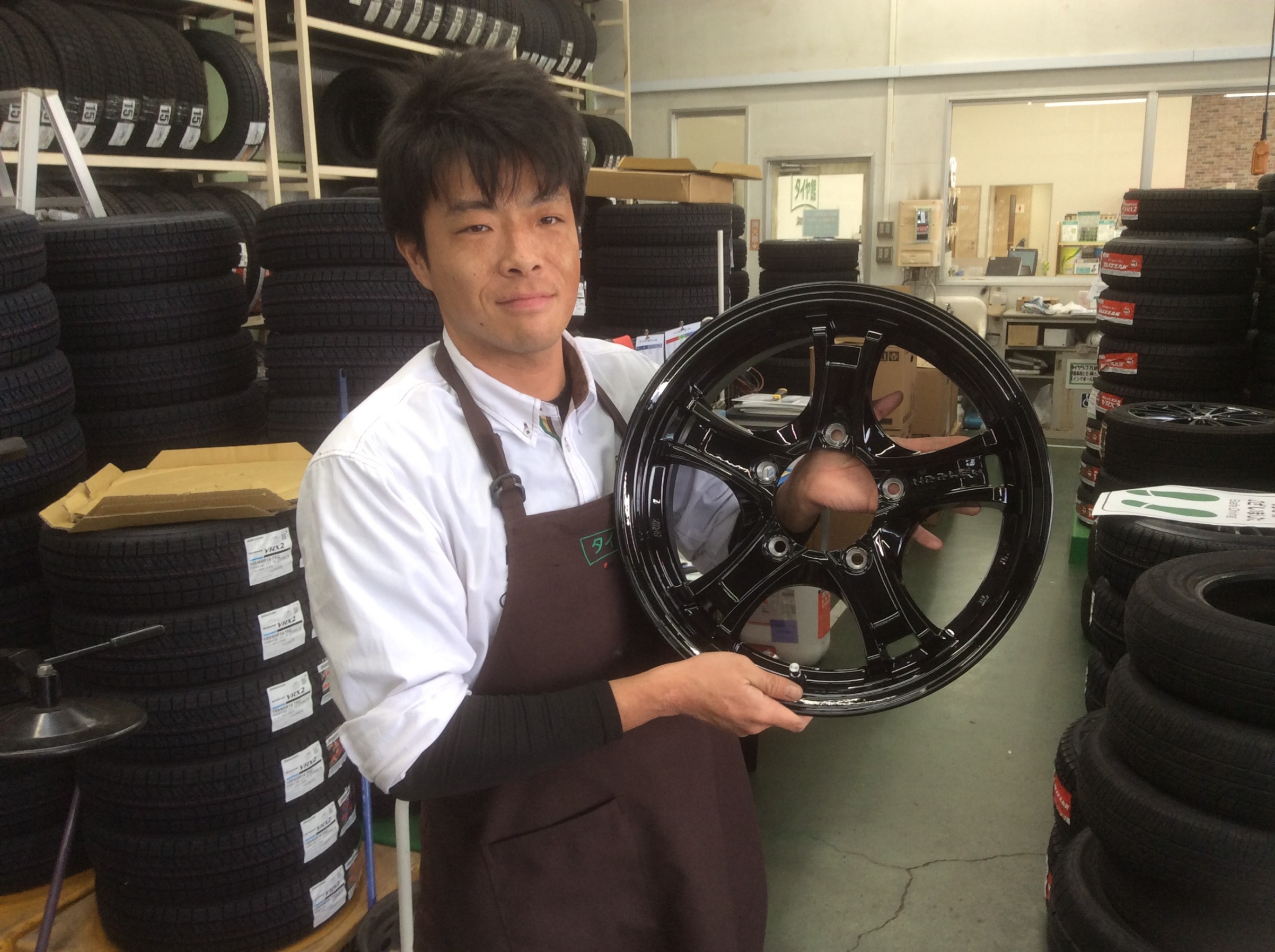 スズキ：ジムニー JB23 スタッドレスタイヤホイールSET取付です