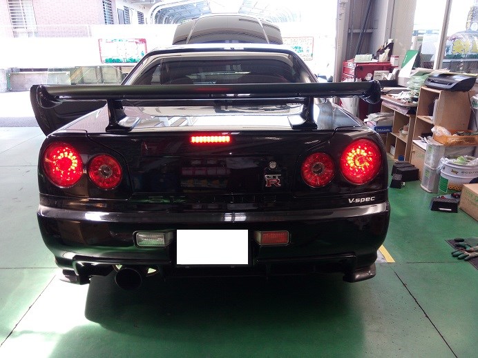 日産フィ ガロ テールランプ・ブレーキ R ブレーキランプ LED化（日産 スカイラインクーペ・R34）by