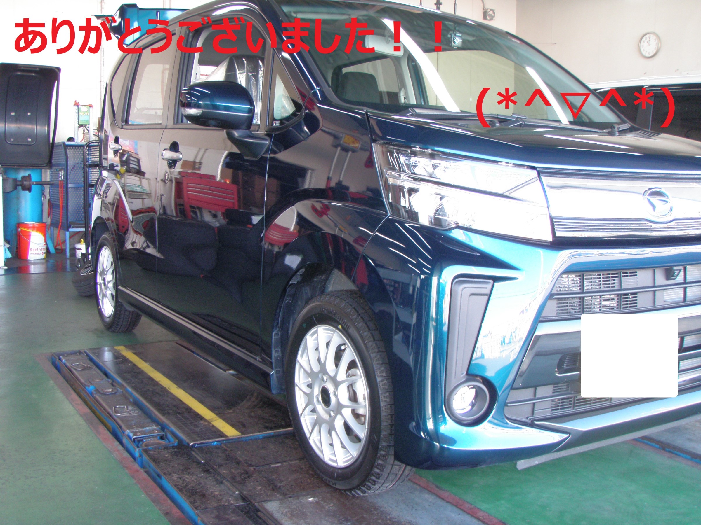 ☆DAIHATSU ムーヴ スタッドレスタイヤホイールセット取付