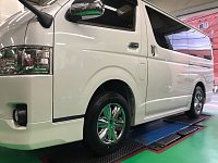 ハイエース 16インチアルミタイヤセット＆IPFフォグランプ