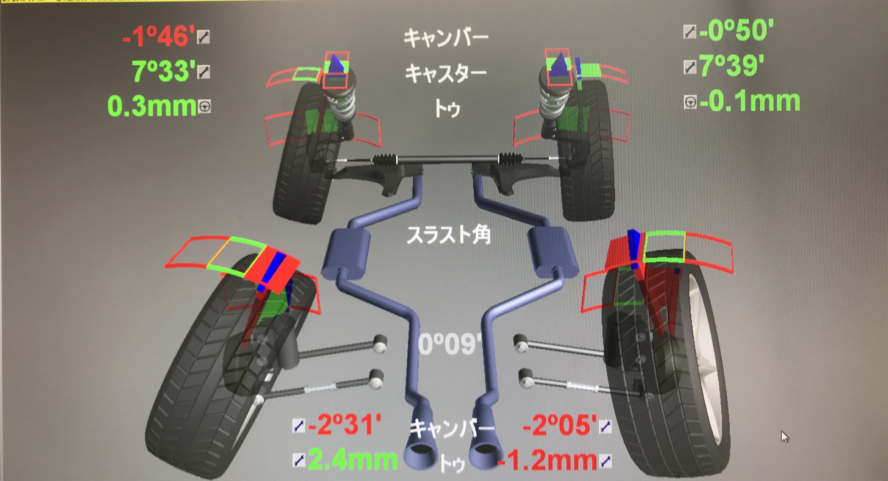 4輪アライメント調整例 トヨタ クラウンマジェスタ トヨタ クラウン マジェスタ タイヤ ホイール関連 4輪トータルアライメント調整 サービス事例 タイヤ館 桐生 タイヤからはじまる トータルカーメンテナンス タイヤ館グループ