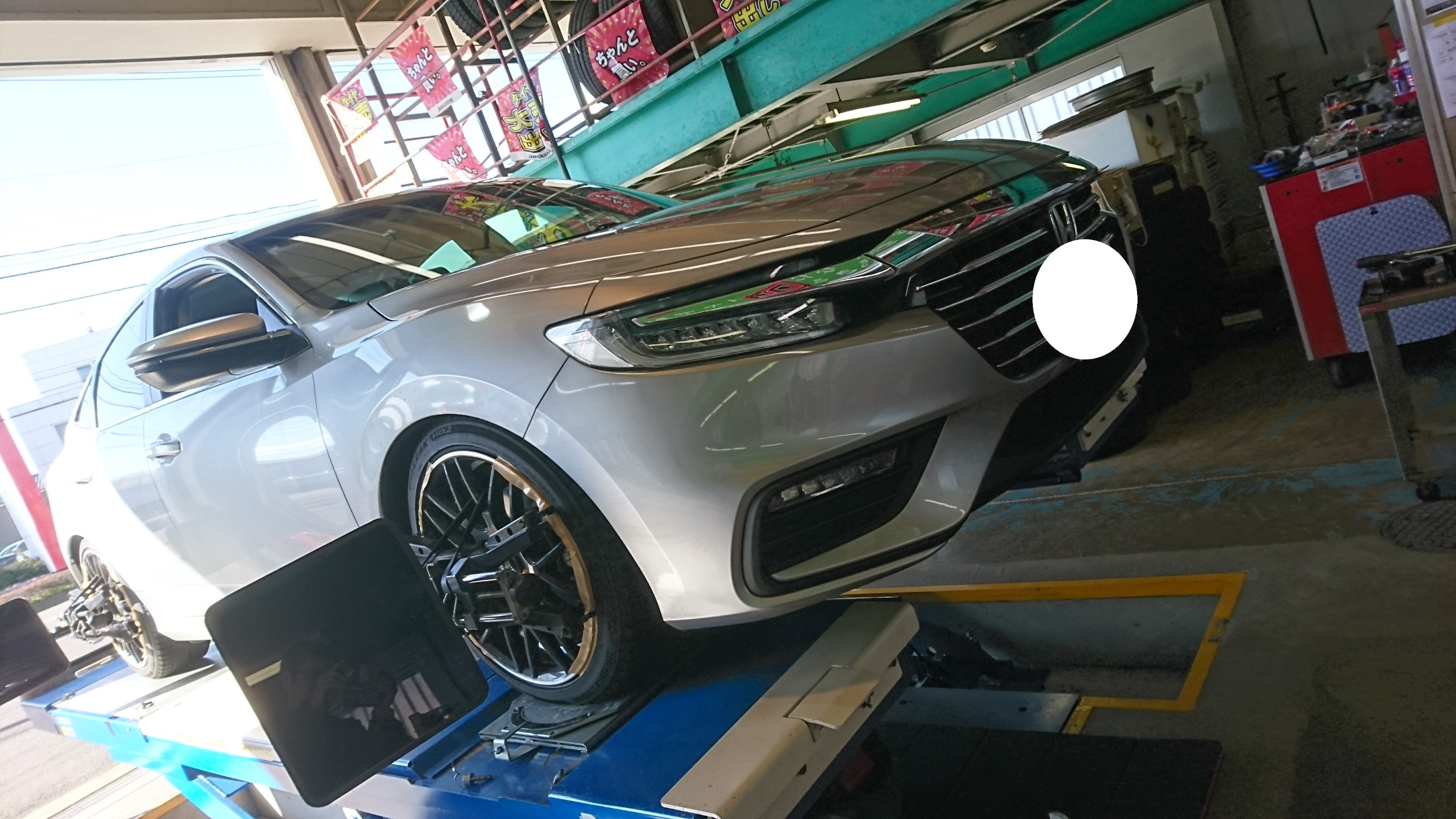 ホンダ インサイト Ze4 アライメント スタッフ日記 タイヤ館 福井ｲﾝﾀｰ 石川県 福井県のタイヤ カー用品ショップ タイヤからはじまる トータルカーメンテナンス タイヤ館グループ