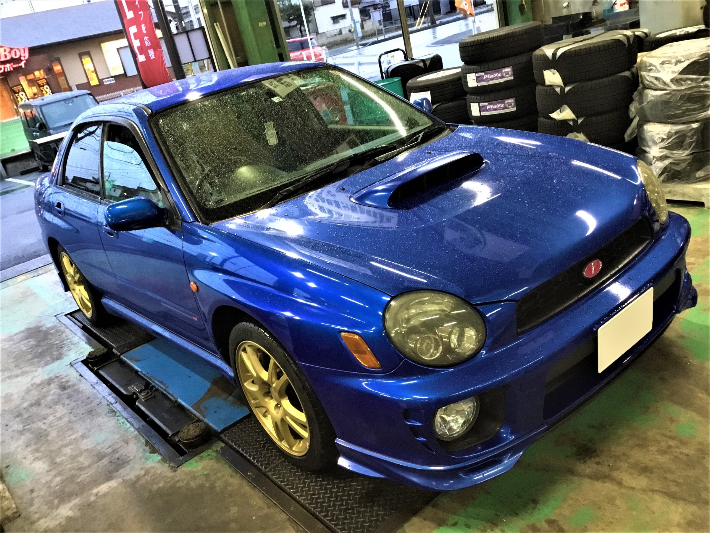 Gdb型丸目インプレッサwrx Sti マフラー交換 下廻り防錆コーティング スバル インプレッサwrx Sti その他 パーツ取付 マフラー類メーター類取付 技術サービスブログ タイヤ館 鎌ヶ谷 千葉県のタイヤ カー用品ショップ タイヤからはじまる トータルカー