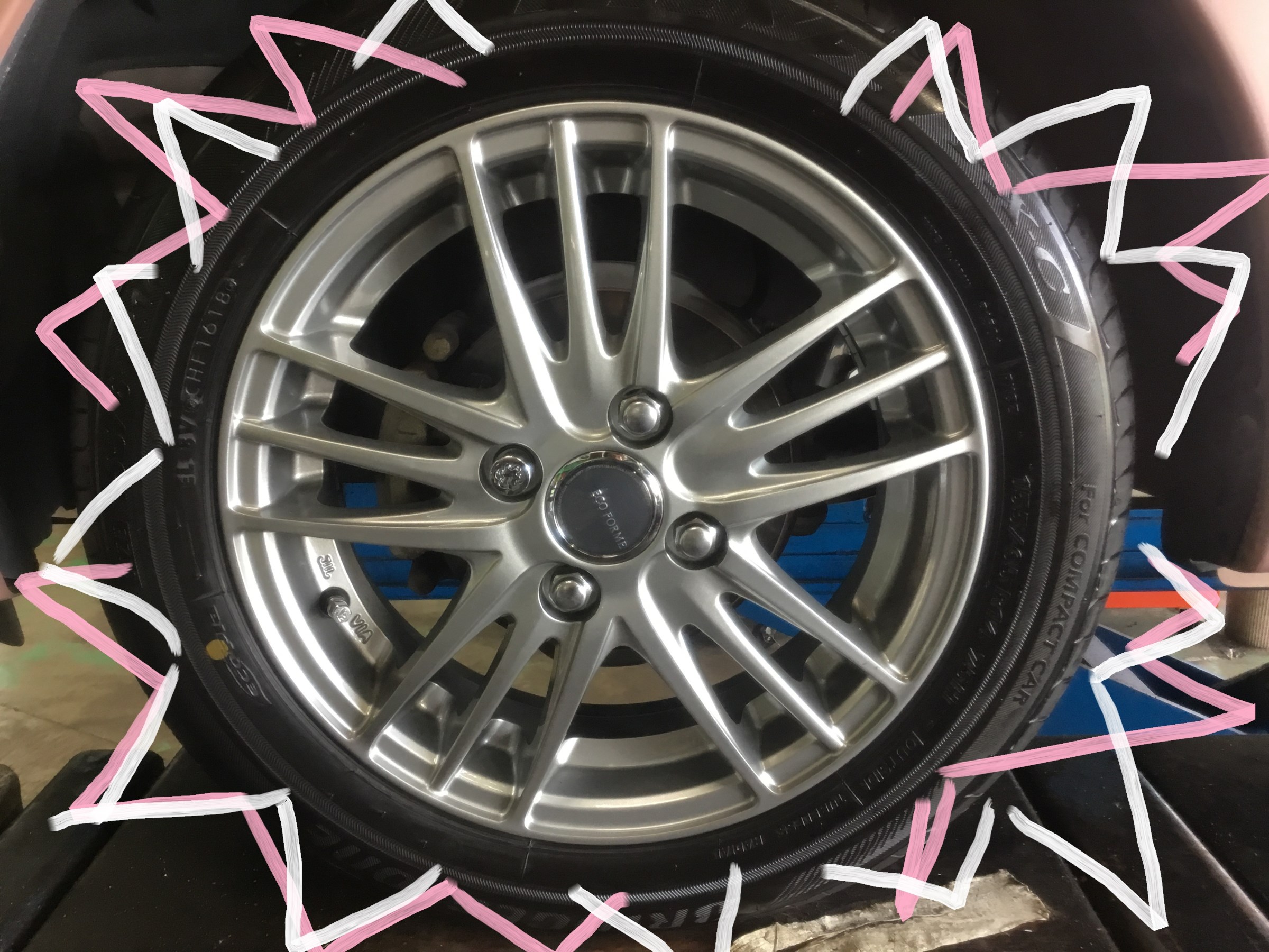 B21W型デイズ、タイヤ＆アルミホイール交換！ | 日産 デイズ タイヤ