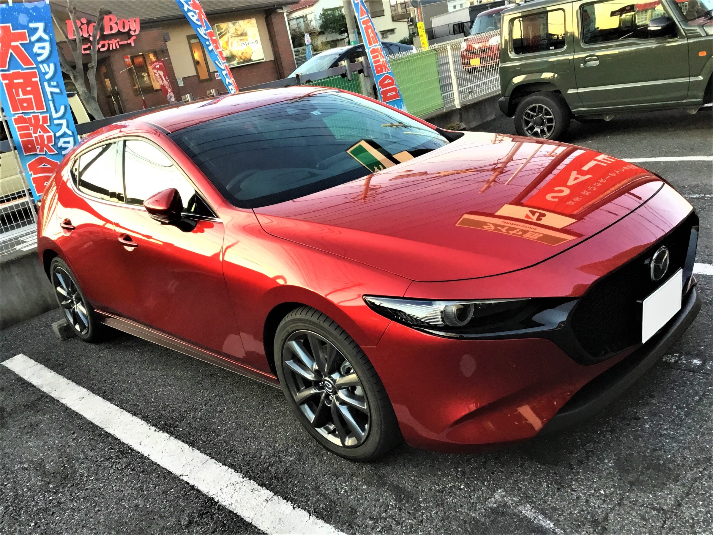 3DA-BP8P型MAZDA3、スタッドレスタイヤ＆アルミホイールセット装着