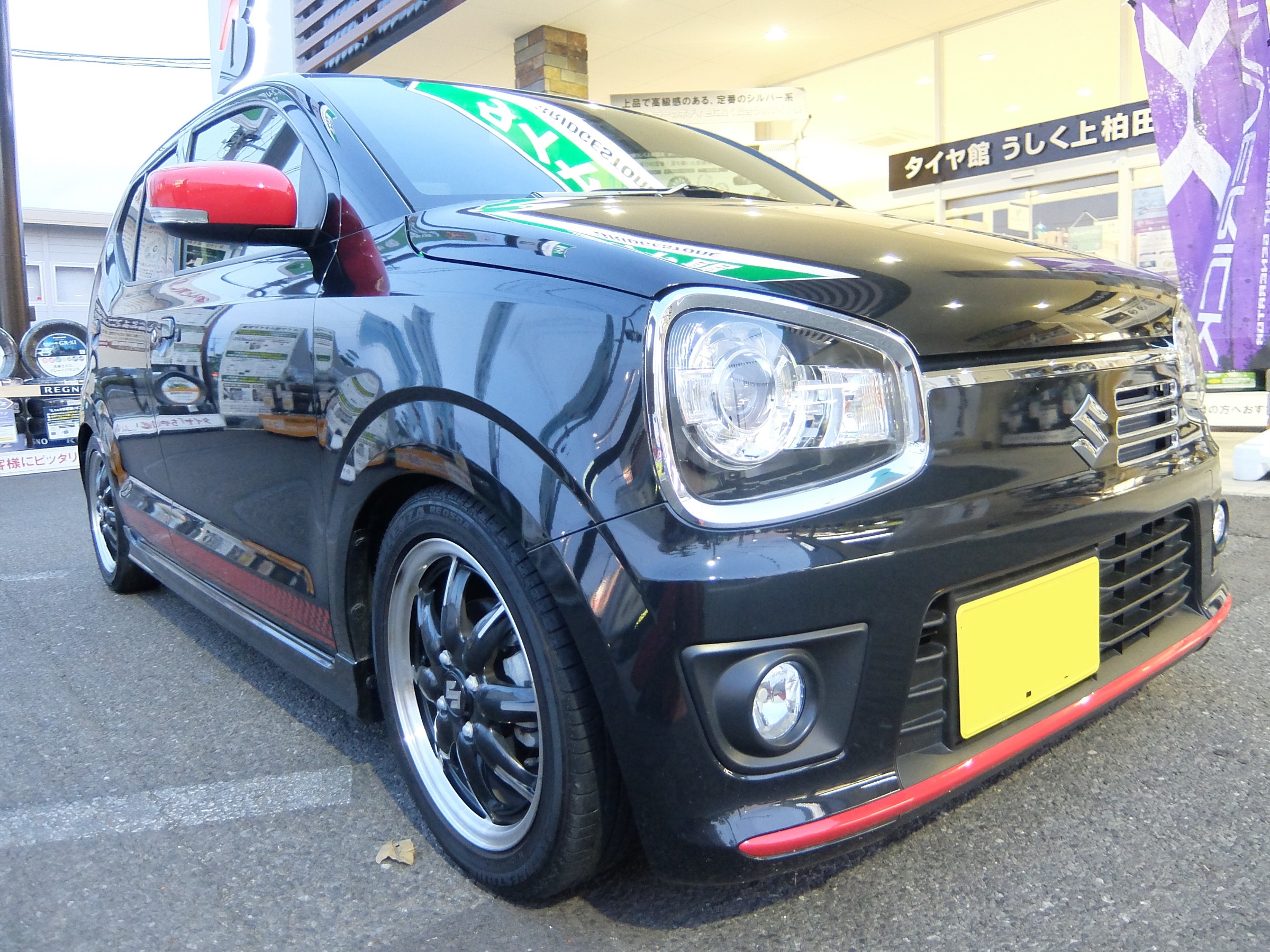 スズキ アルトターボrs ドライブレコーダー取付 スズキ アルトターボrs カー用品取付 ドライブレコーダー取付 サービス事例 タイヤ館 うしく上柏田 茨城県のタイヤ カー用品ショップ タイヤからはじまる トータルカーメンテナンス タイヤ館グループ