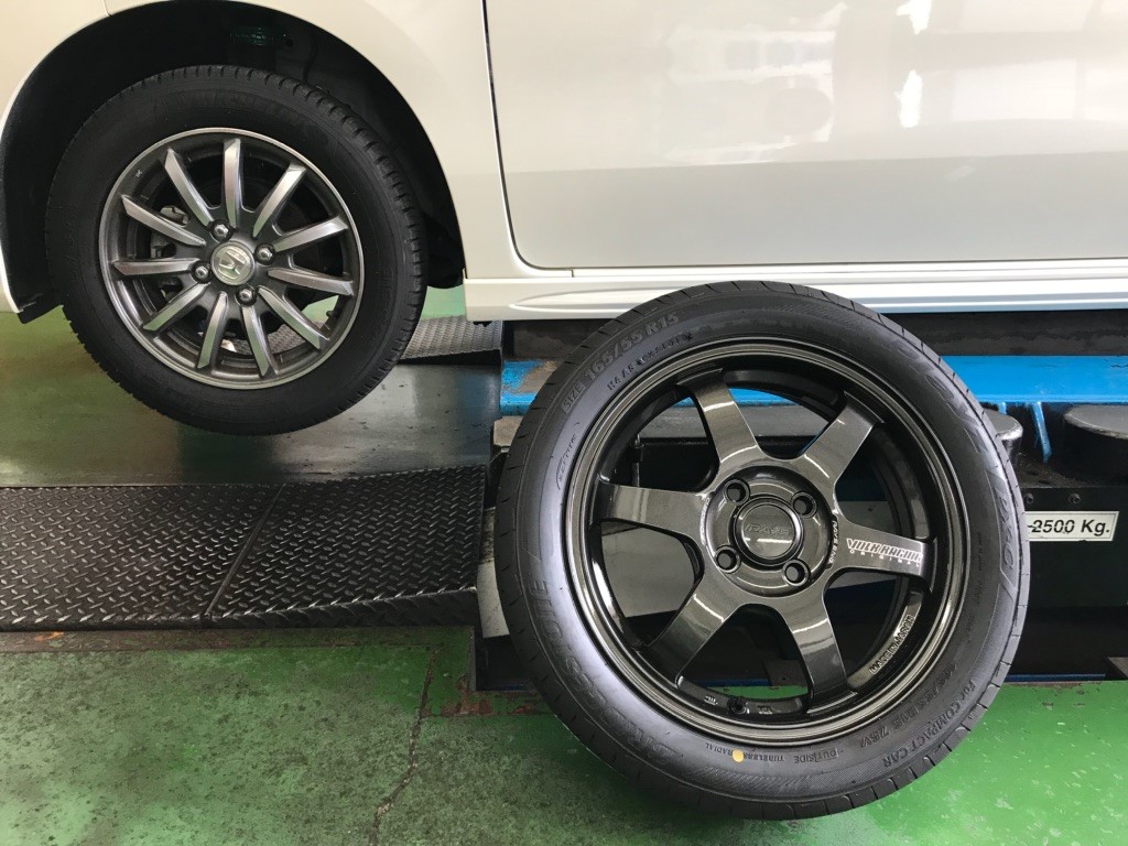 ホンダ N-ワゴン RAYS TE37 ソニック 15インチ取付 | 店舗お