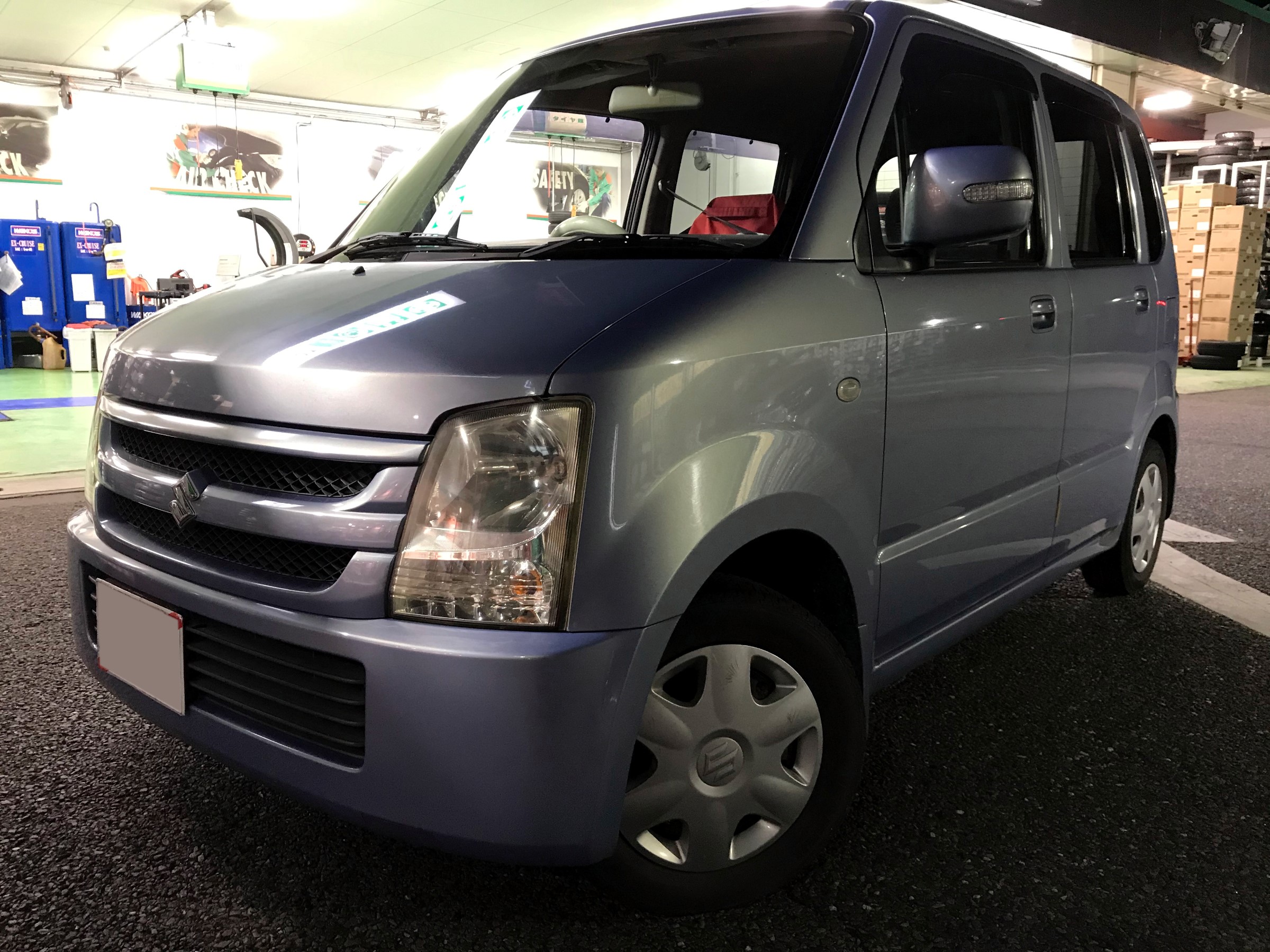 スズキ・ワゴンR・MH22S】車検整備より、リヤブレーキ・ホイール