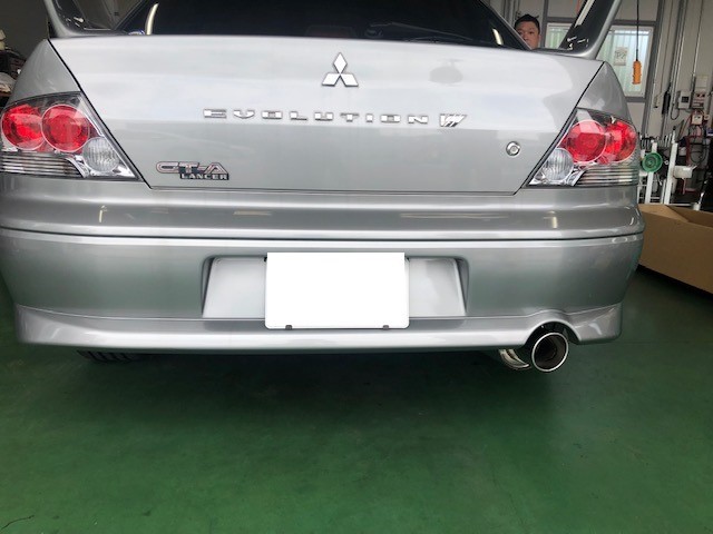 ランサーエボリューション７ ５ZIGEN プロレーサーZZ マフラー交換