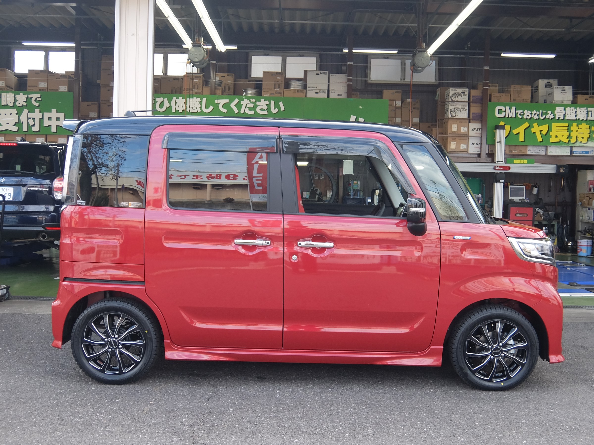 スズキ・スペーシア・MK53S】スタッドレスタイヤ取付け | スズキ
