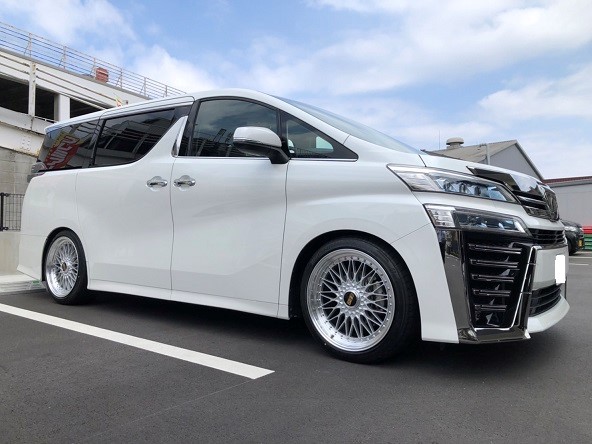 30系ヴェルファイア BBS SUPER-RS POTENZA S007A HKS車高調