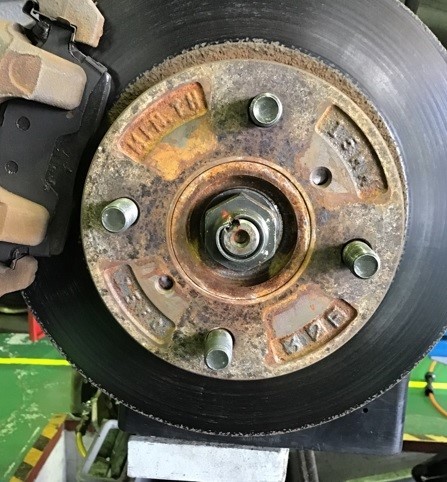 ハブ防錆作業前の画像