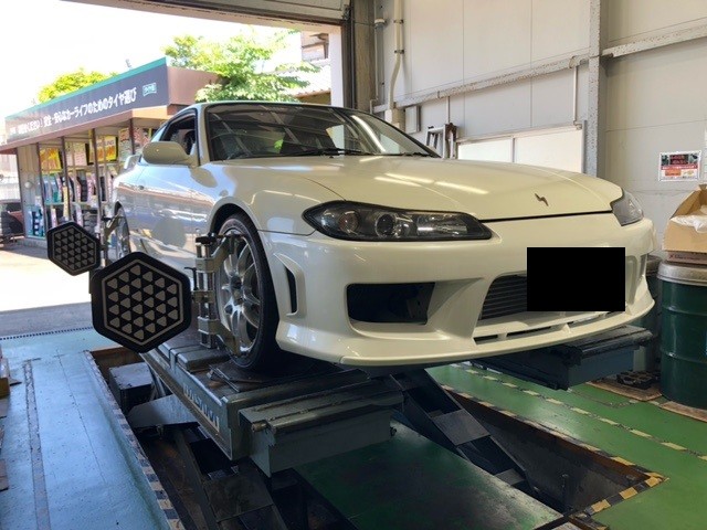 日産 シルビア S15 タイヤ交換 ホイール交換 アライメント調整作業