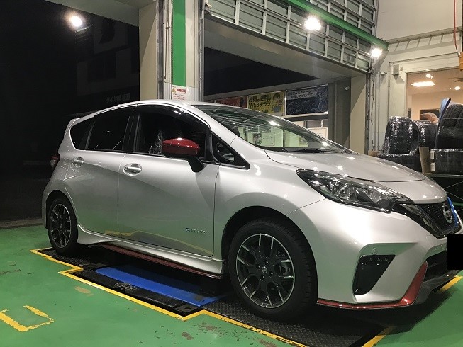 日産 ノート e-POWER NISMO クスコ パワーブレース取付 | サービス事例 | タイヤ館 綾瀬 | 神奈川県のタイヤ、カー用品ショップ  タイヤからはじまる、トータルカーメンテナンス タイヤ館グループ