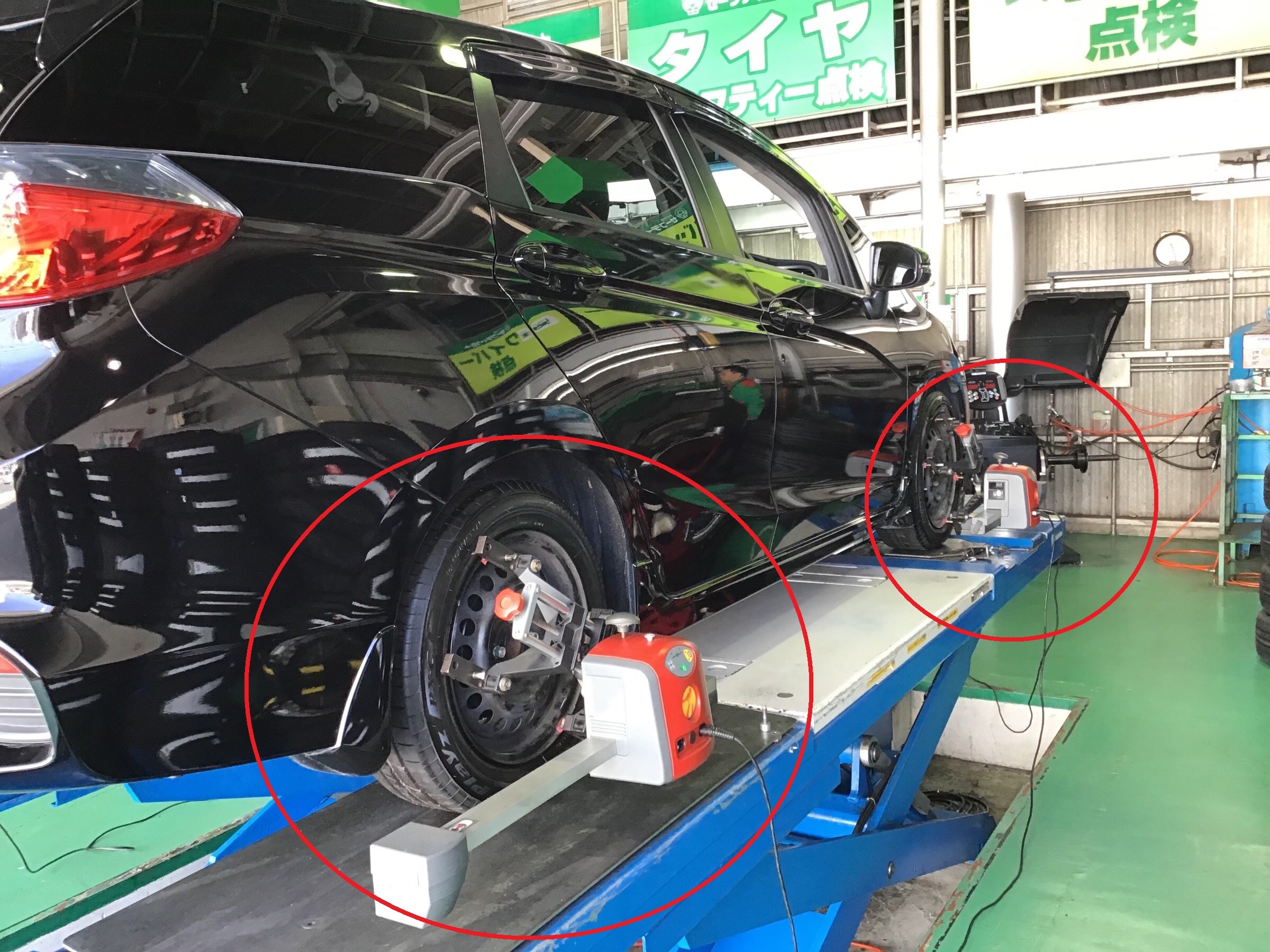 アライメント調整行いました サービス事例 タイヤ館 和歌山 大阪府 和歌山県のタイヤからはじまる トータルカーメンテナンス タイヤ館グループ