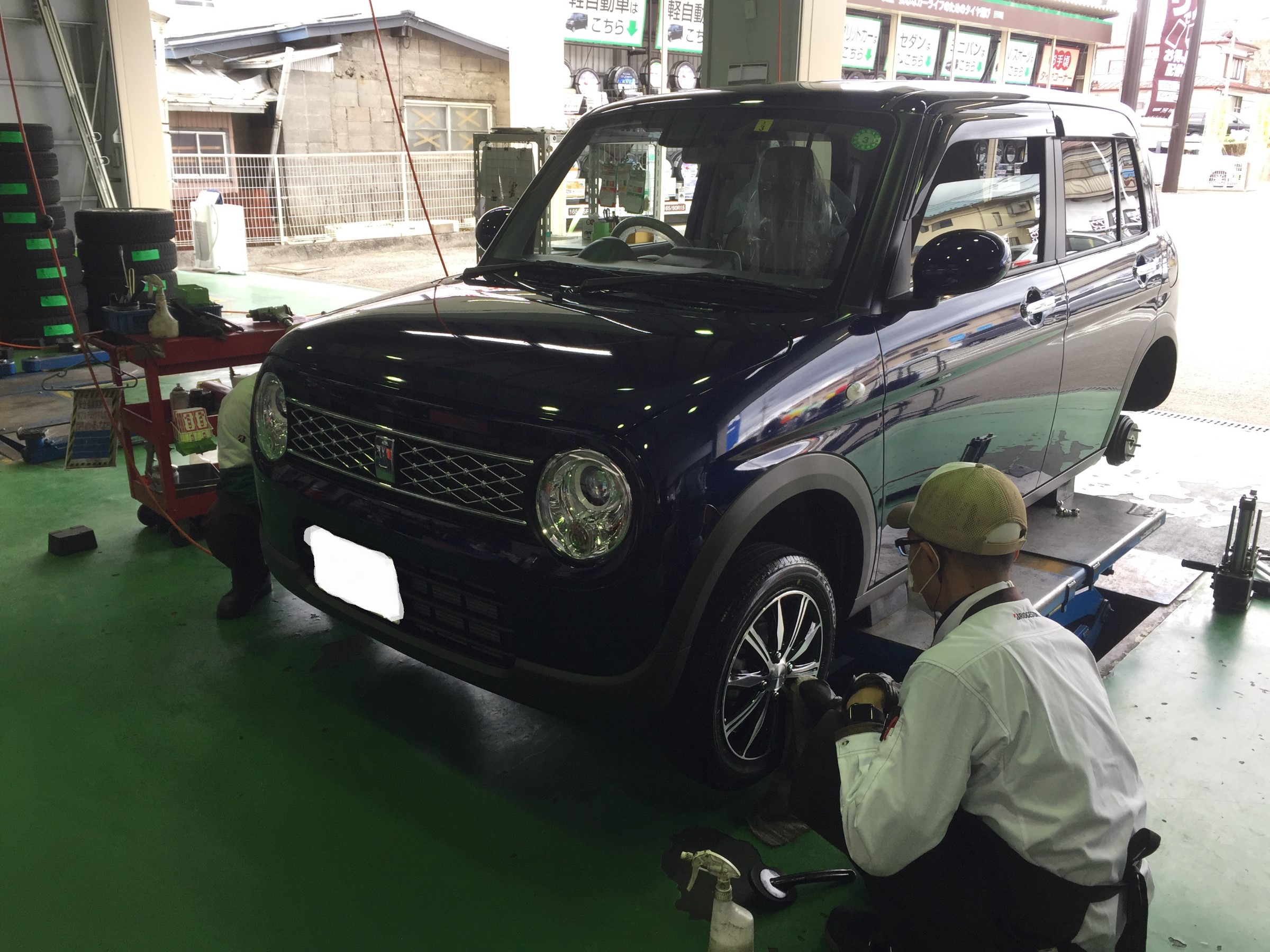 アルトラパン HE33S ホイール交換 BALMINUM K10 | スズキ アルトラパン