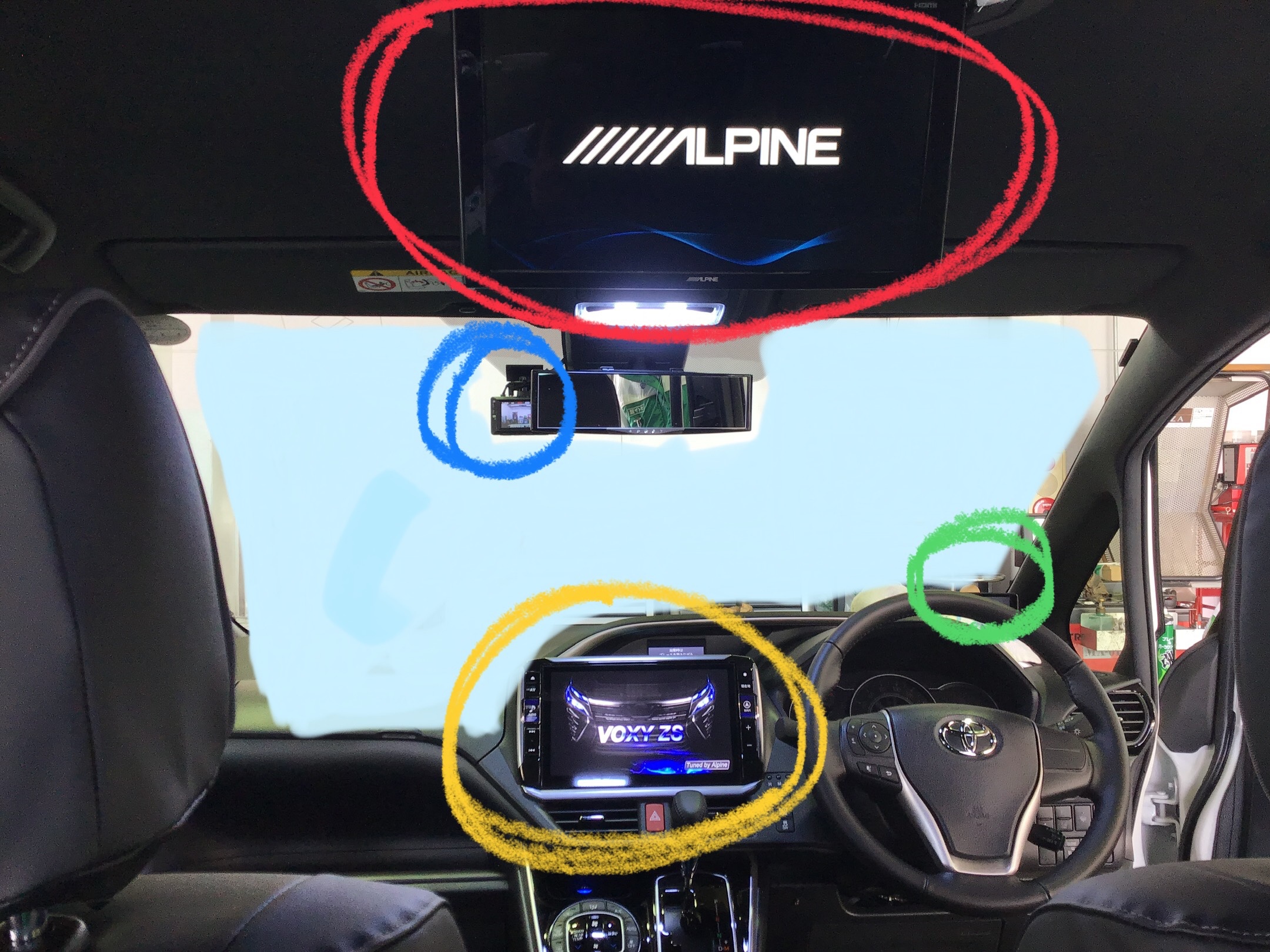 VOXY ナビ フリップダウンモニター ドラレコ レーダー取付！ | 店舗お