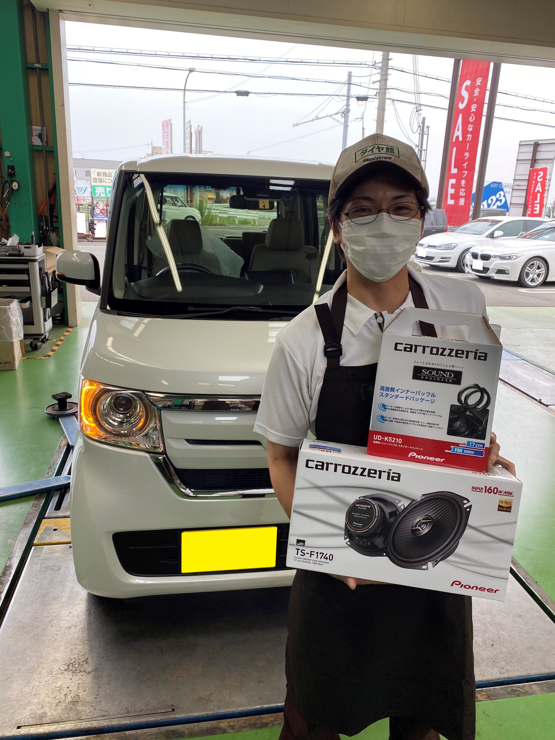 N Box フロントスピーカー交換 ホンダ N Box サービス事例 タイヤ館 土山 タイヤからはじまる トータルカーメンテナンス タイヤ館グループ