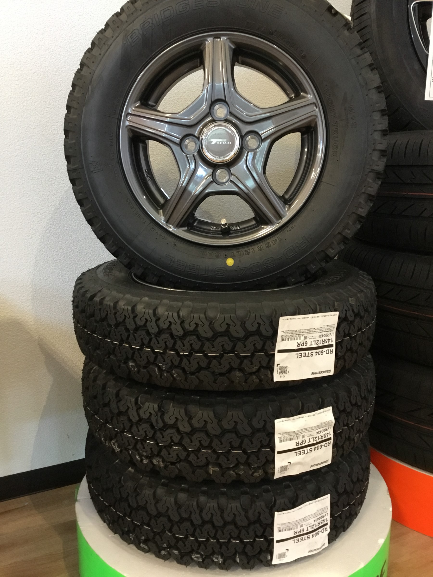 ブリヂストン オールシーズン向け タイヤ4本セット RD-604 145R12 6PR／145 80R12LT 80 78N同等 - 3