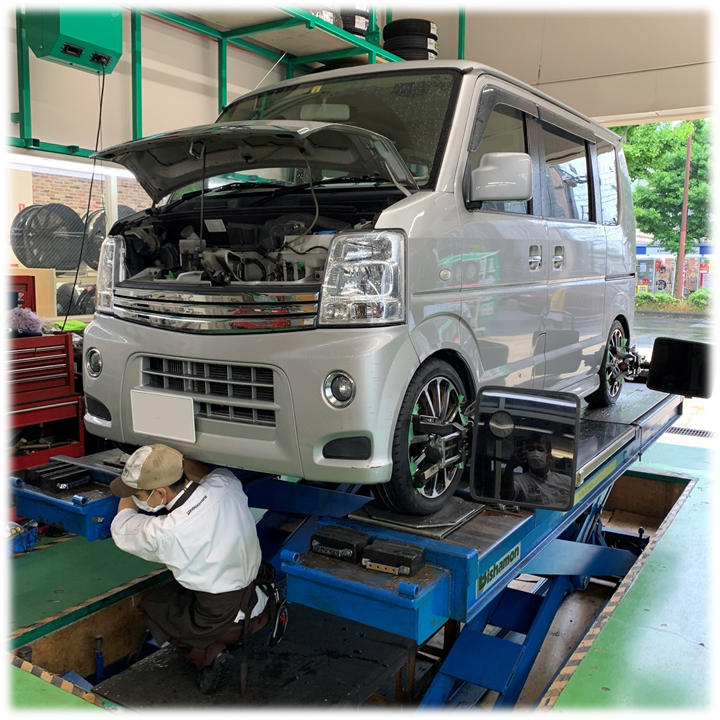 スズキ エブリイワゴン (DA64W) に POTENZA Adrenalin RE004 と