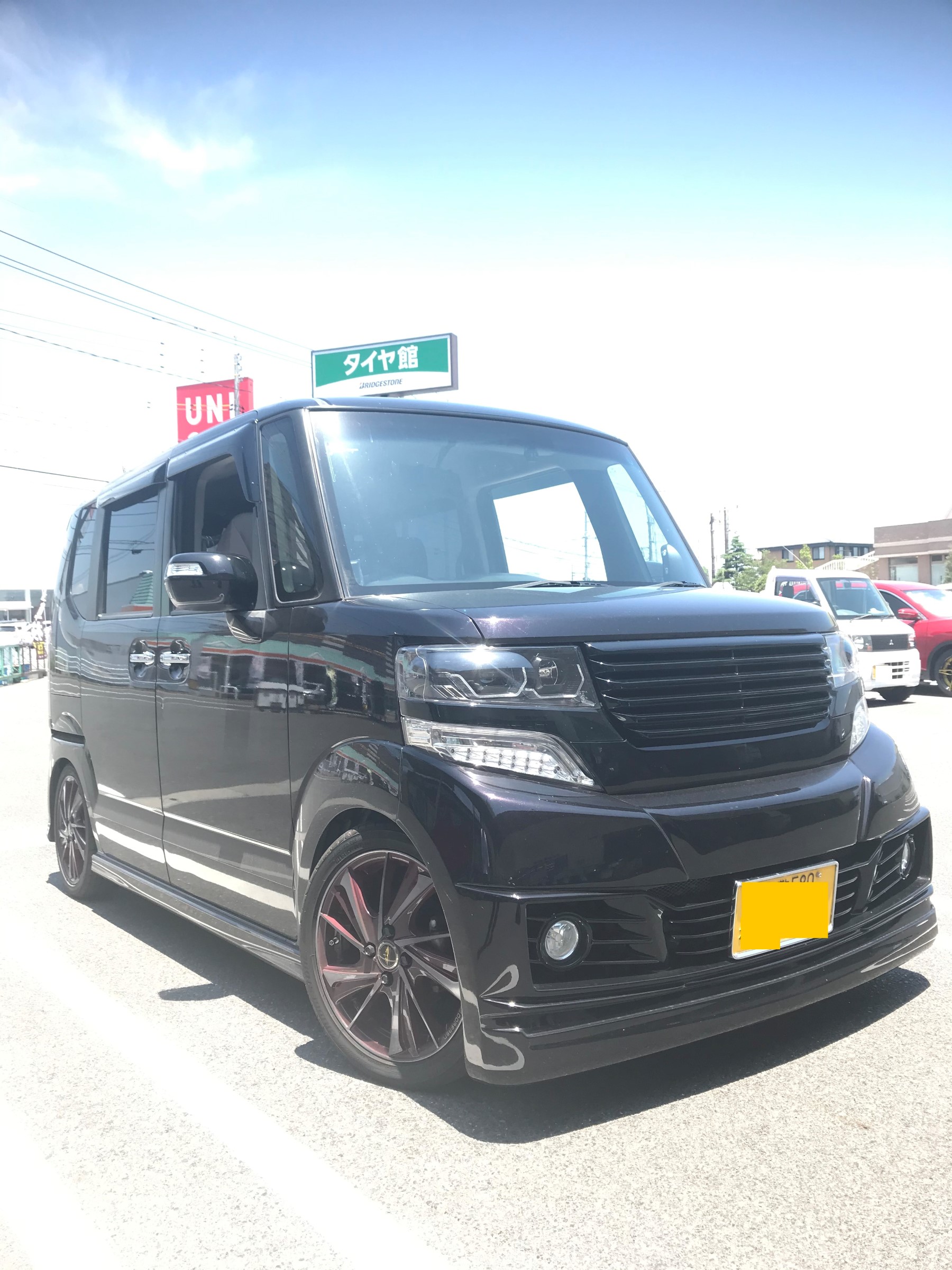 N Boxカスタムのホイール交換 ホンダ N Box ホイール タイヤ ホイール関連 ホイール交換 サービス事例 タイヤ館 倉敷大島 タイヤからはじまる トータルカーメンテナンス タイヤ館グループ
