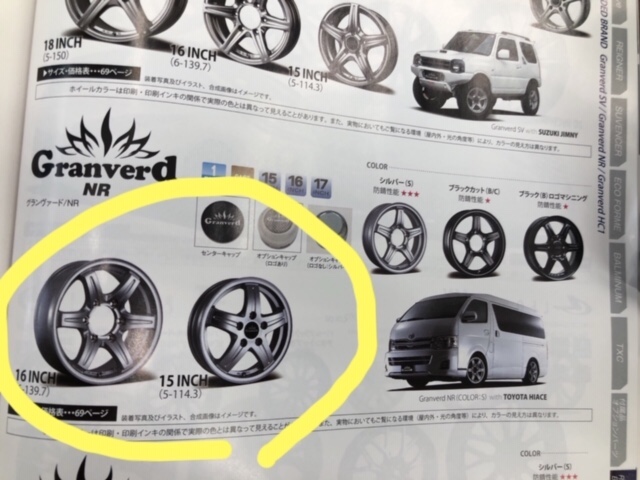 スタッフ撮影 ホイール&パーツカタログ2020 vol.2 P61より