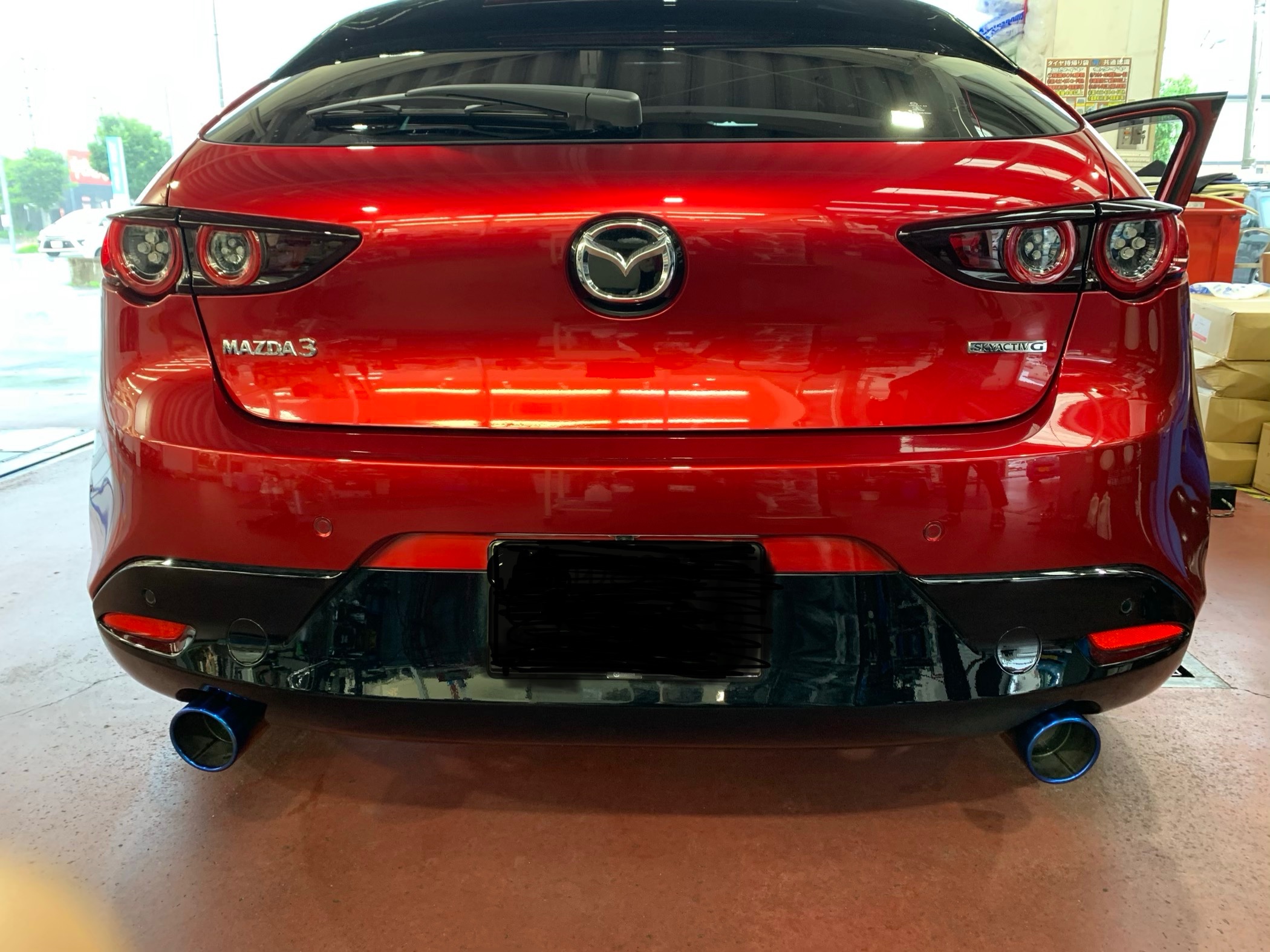 マツダ3 レッグスポーツ　チタンマフラー クラブスポーツ MAZDA3 Tiテールマフラー （MAZDA3 FASTBACK