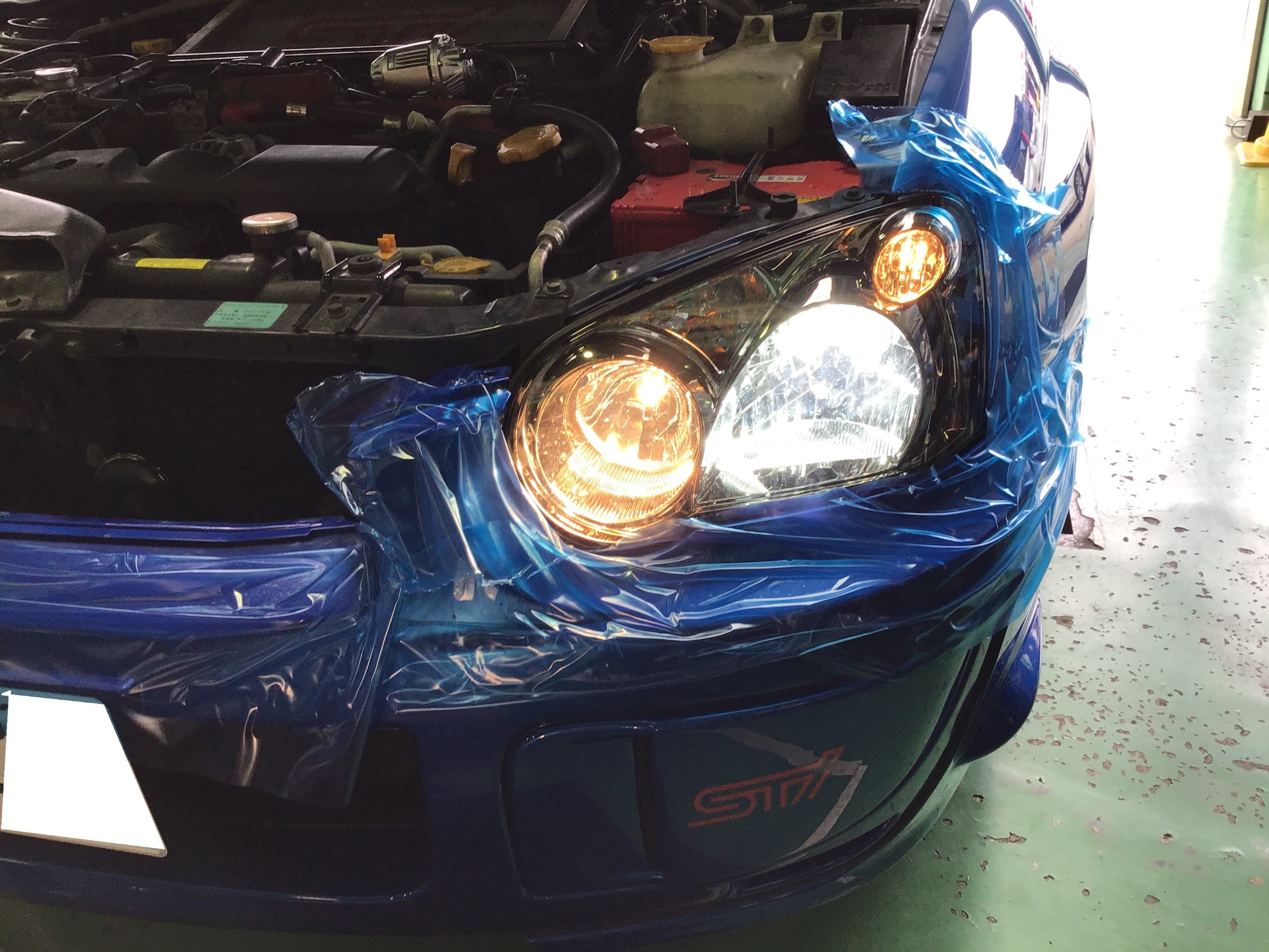 スバル【インプレッサWRX STI】 ハイビーム&ポジションLED化 スバル【インプレッサWRX STI】 ハイビーム&ポジションLED化