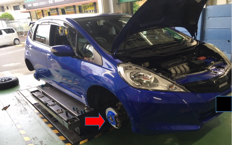 ホンダ フィット ブレーキローター交換 ホンダ トルネオ その他 パーツ取付 ブレーキ関係取付 サービス事例 タイヤ館 清水 タイヤからはじまる トータルカーメンテナンス タイヤ館グループ