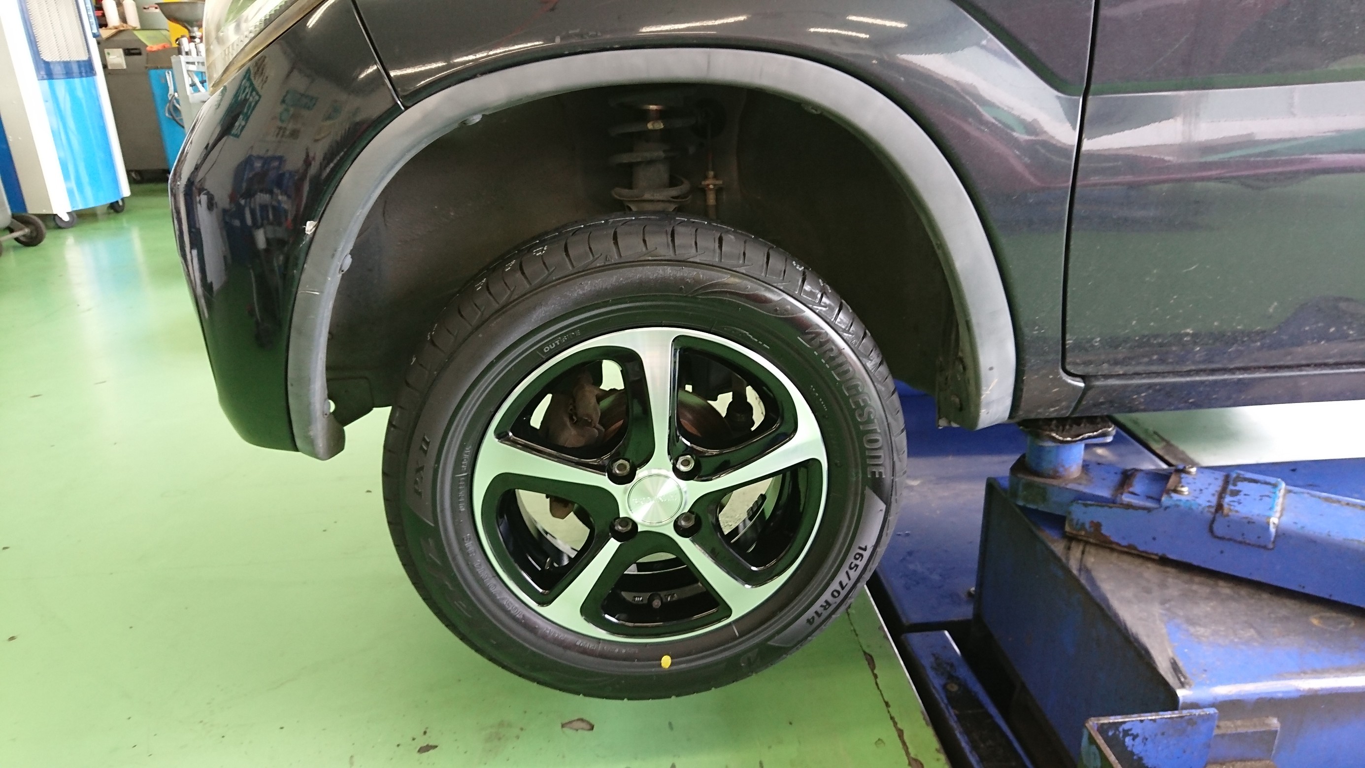 スズキ・Kei(HN21S)】タイヤホイールセットとアライメント調整