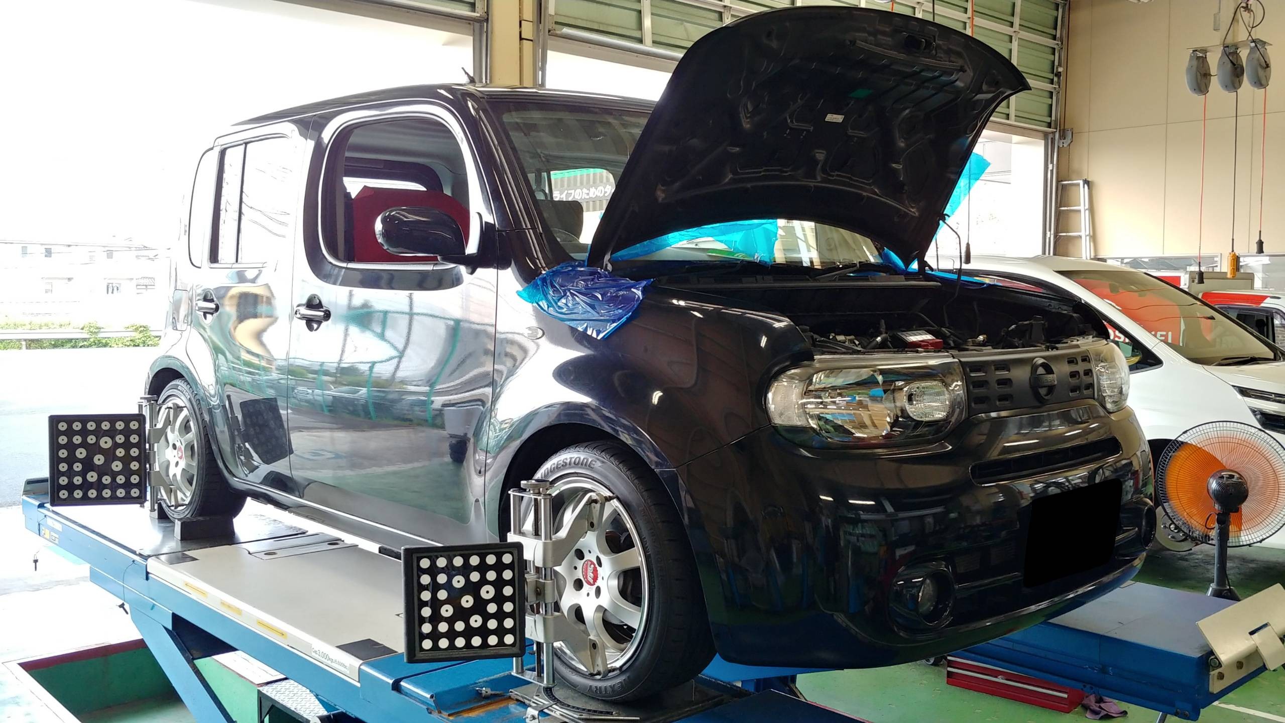 Z12キューブ ダウンサス取付け 日産 キューブ パーツ取付 サスペンション取付 スタッフブログ タイヤ館 松江南 タイヤからはじまる トータルカーメンテナンス タイヤ館グループ