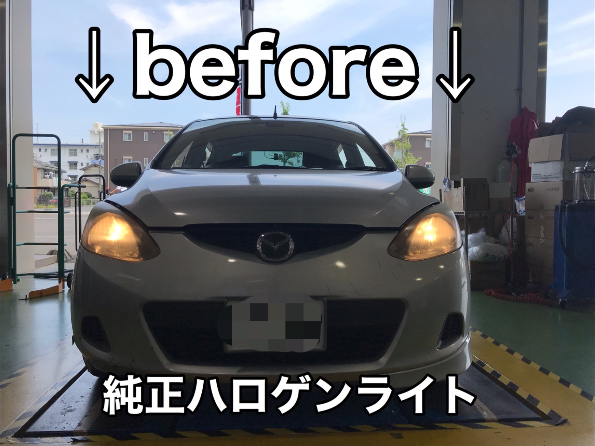 ☆マツダ デミオ DBA-DE3FS RIZINGα H4 Hi/Lo ６０００K ホワイト