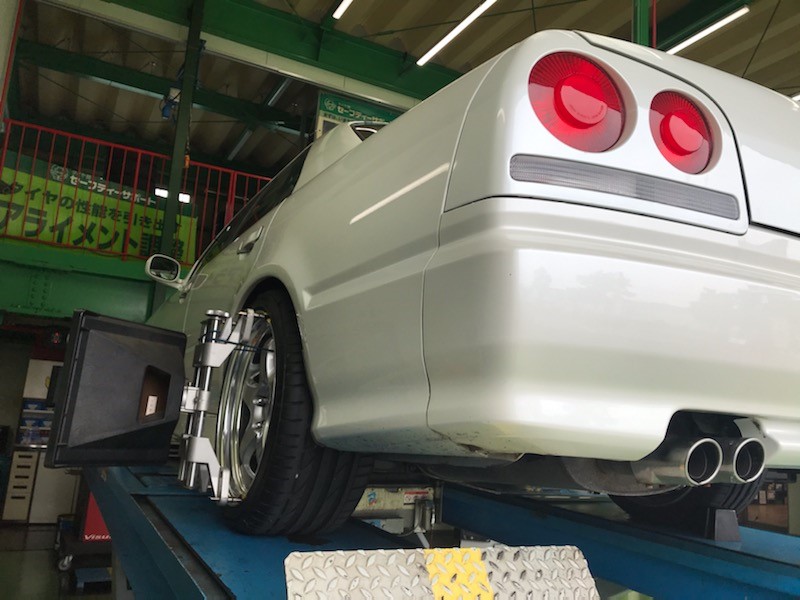 アライメント調整(*^▽^*) スカイライン 【ニッサン・ER34