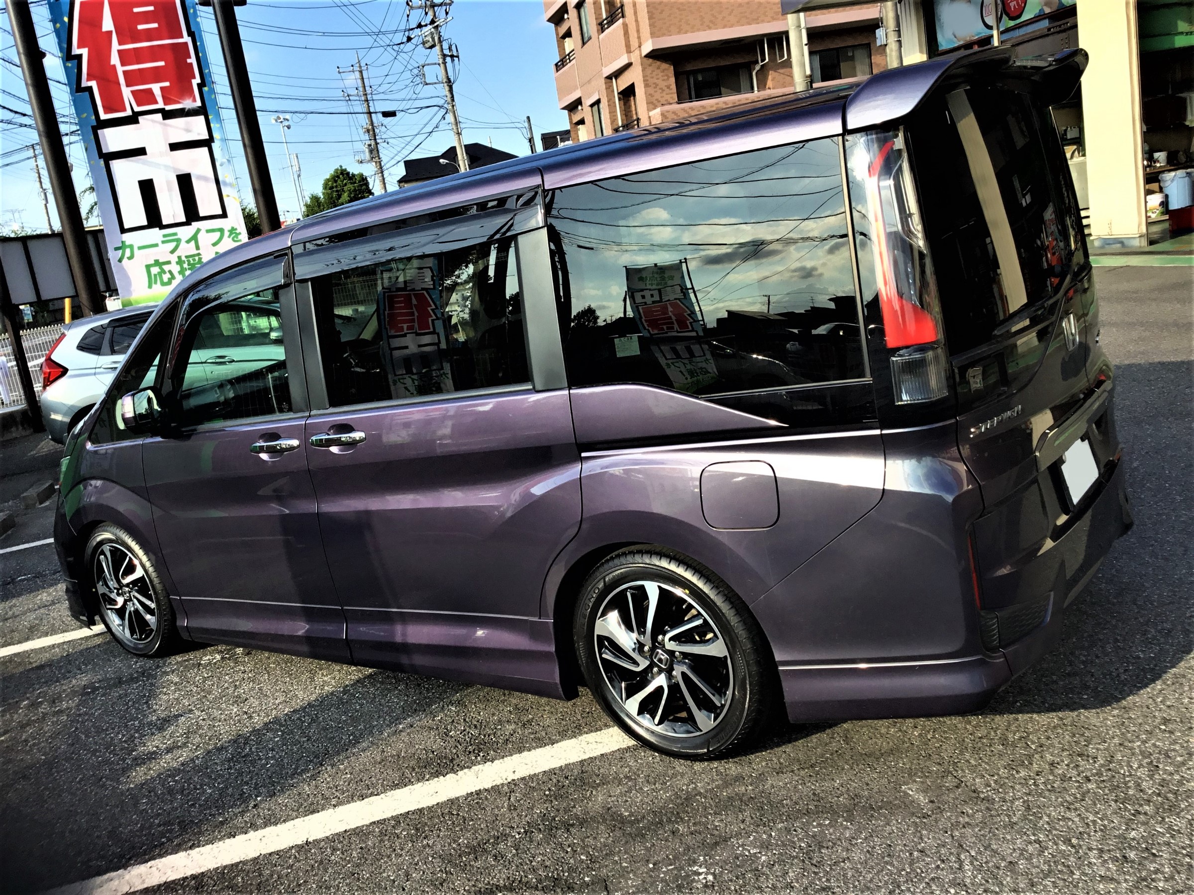 Rp3型ステップワゴンスパーダ タイヤ交換 ダウンサス取り付け アライメント調整 ホンダ ステップワゴン その他 パーツ取付 サスペンション取付 技術サービスブログ タイヤ館 鎌ヶ谷 千葉県のタイヤ カー用品ショップ タイヤからはじまる トータルカー