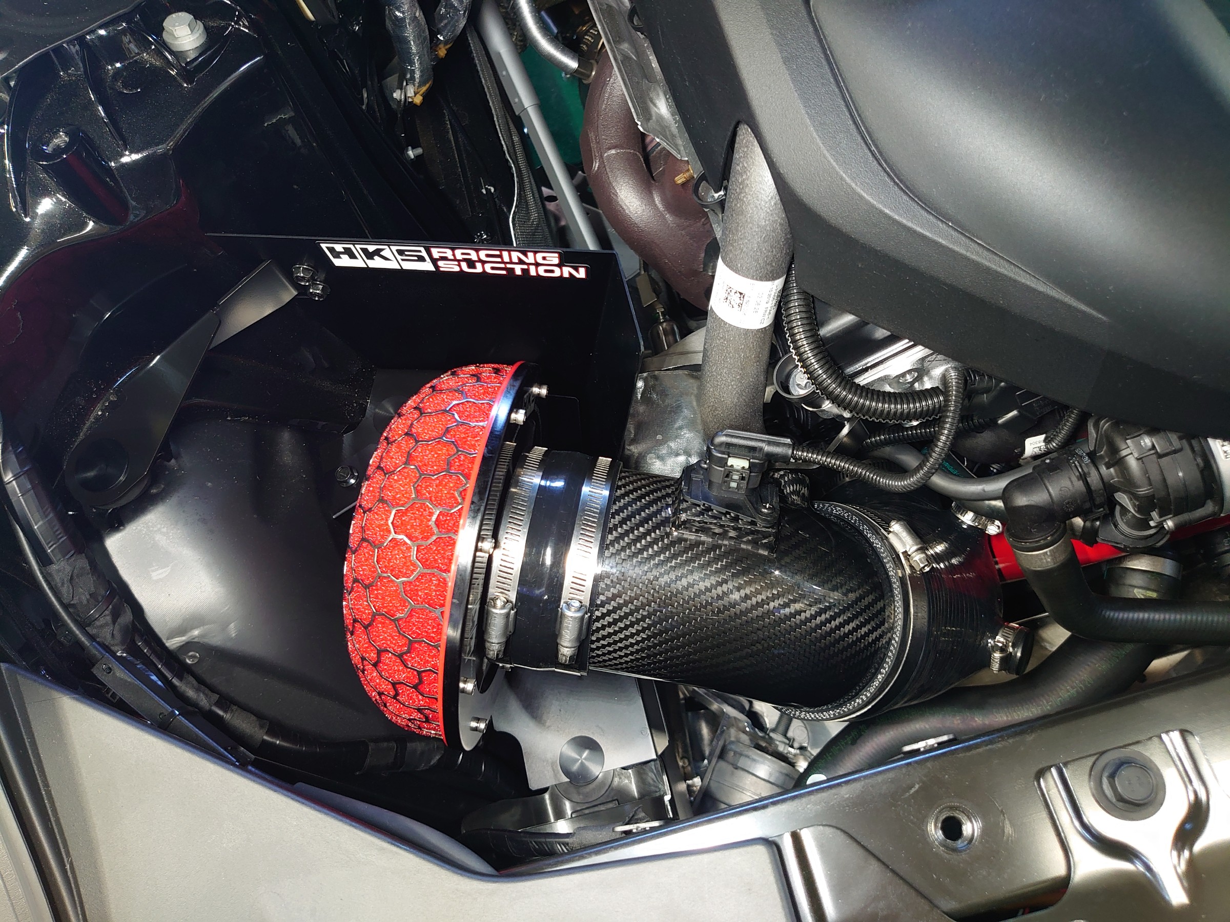 GRスープラRZ HKSカーボンレーシングサクション付属品交換フィルター2