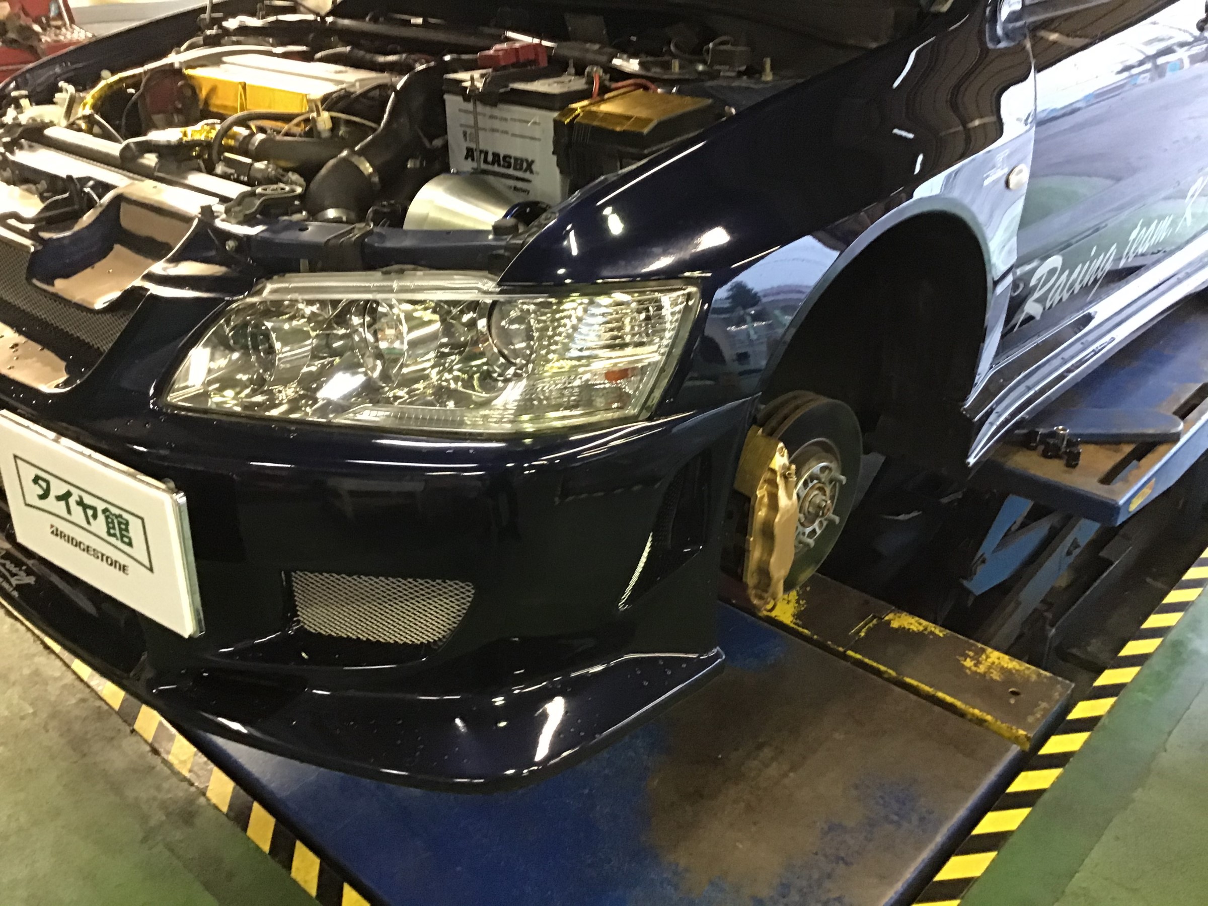 ランサーエボ７ 車高調交換 三菱 ランサーエボリューション その他 パーツ取付 足回り関係取付 サービス事例 タイヤ館 函館桔梗 タイヤからはじまる トータルカーメンテナンス タイヤ館グループ