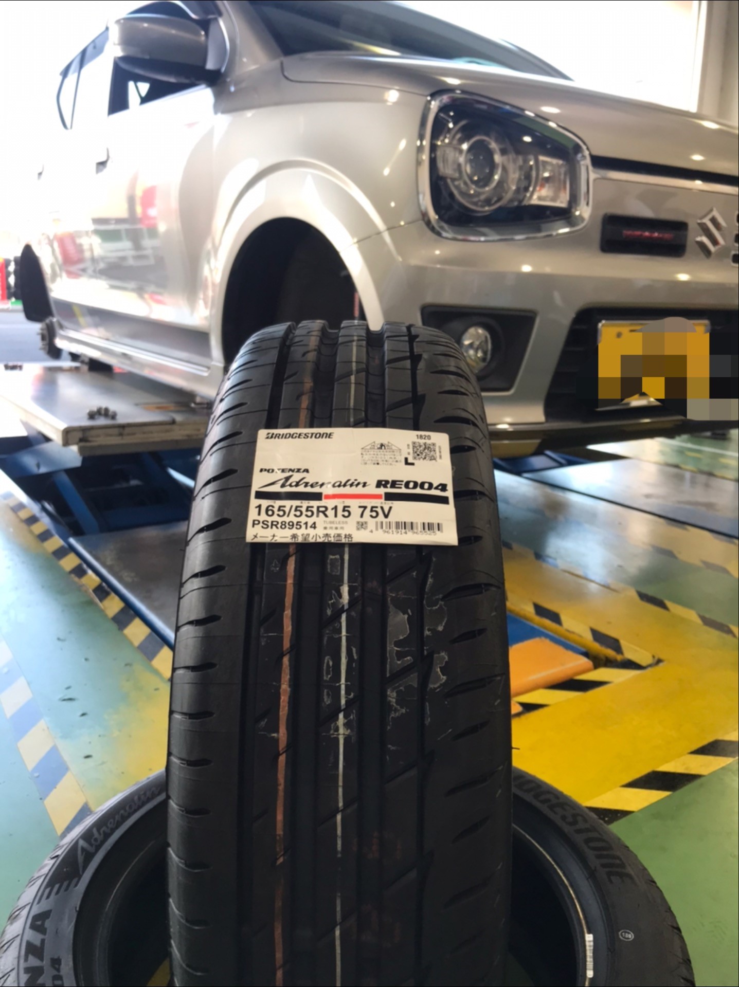 アルトワークス　純正ホイール　4本組その② ポテンザ155／55／14 2020年製 バリ溝 美品】スズキ アルトワークス 純正 ENKEI製