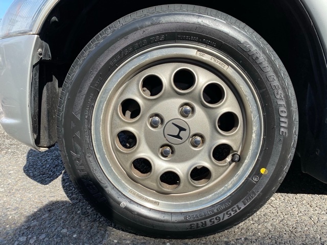 ホンダBEAT用異径鉄ホイール F 155/65R13 R 165/60R14 ホンダビートにおすすめ！ファルケンZIEXを装着しました[(F)155