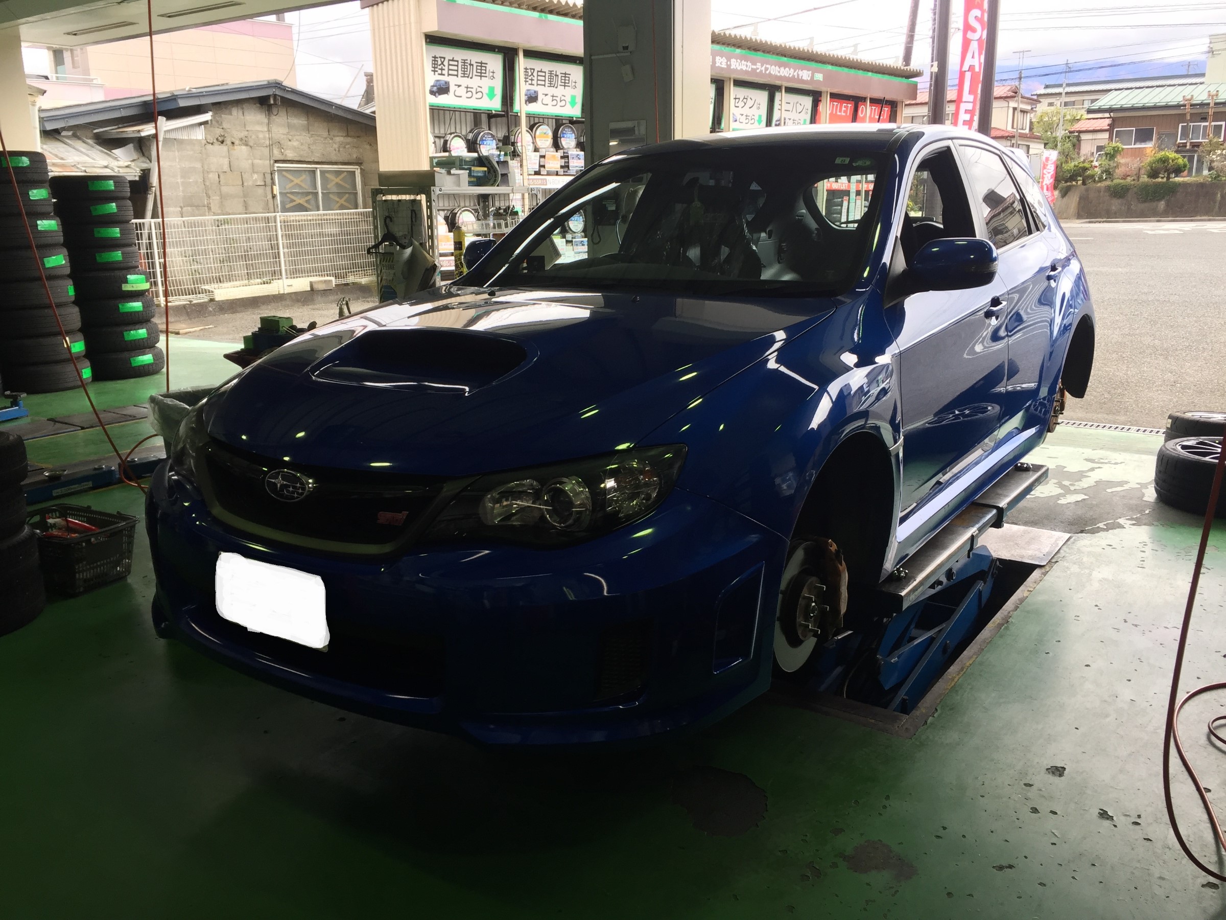 インプレッサWRX Sti GRB ポテンザRE-71RS+ポテンザSW010ホイール