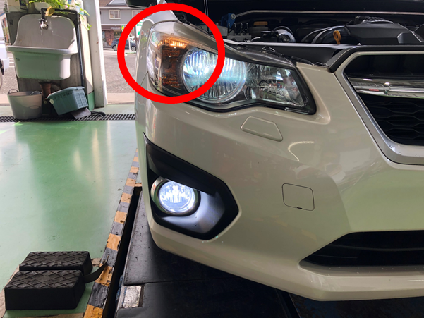 スバル インプレッサスポーツ ポジションランプled化 スバル インプレッサスポーツ サービス事例 タイヤ館 長泉沼津インター タイヤからはじまる トータルカーメンテナンス タイヤ館グループ