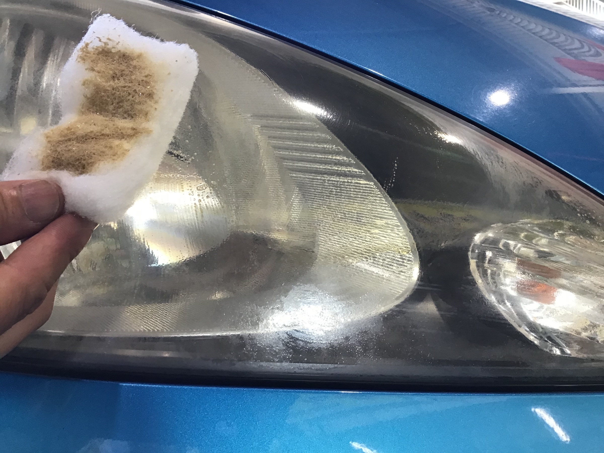 下処理でこんなに黄ばみが取れます。