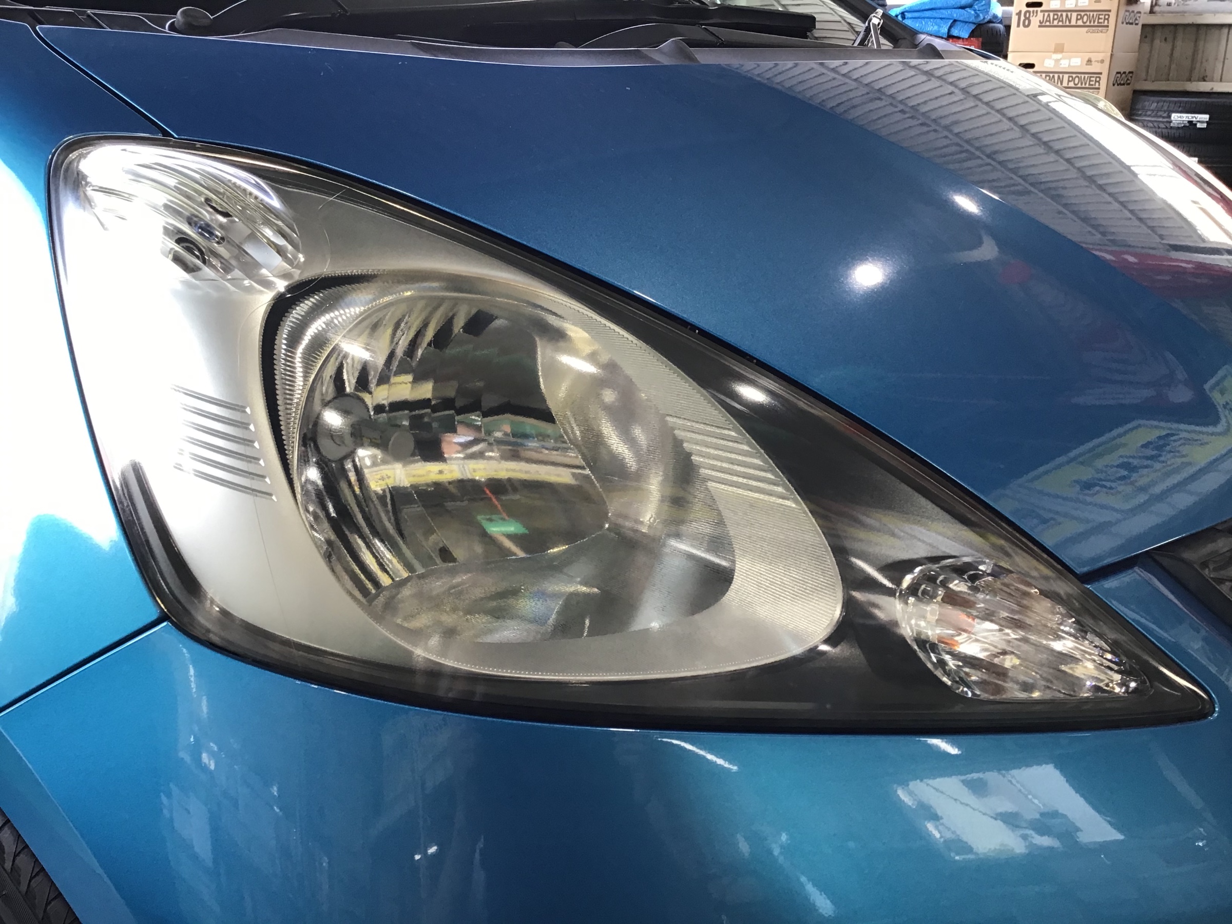 表面に保護剤を施工した後です。